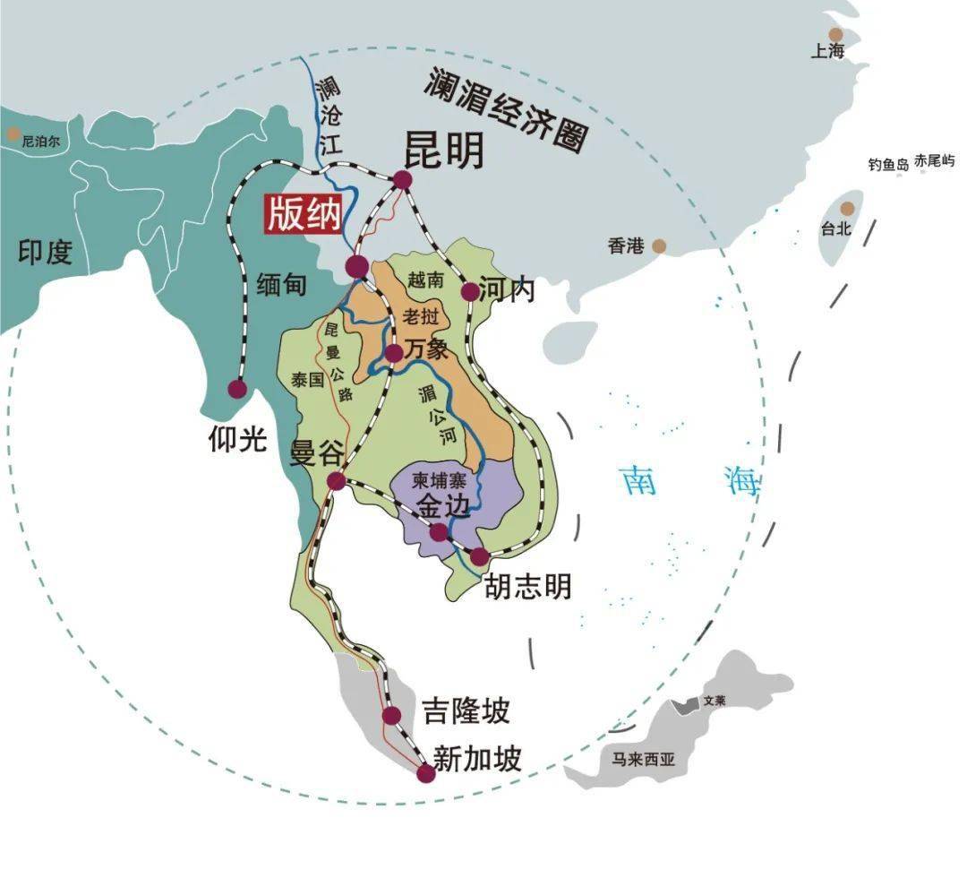 老挝铁路规划图图片