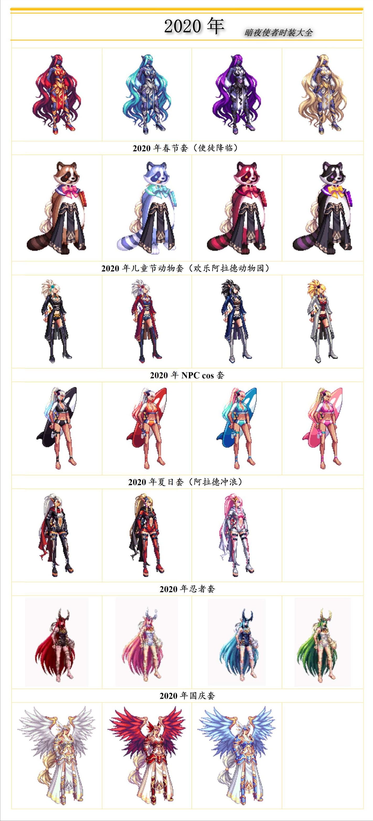 dnf暗夜使者时装大全