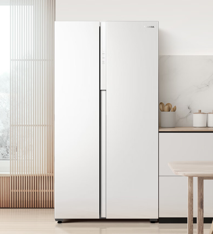 东芝gr-rs618we-pm151冰箱,薄身大容量,厨房省空间美观又实用