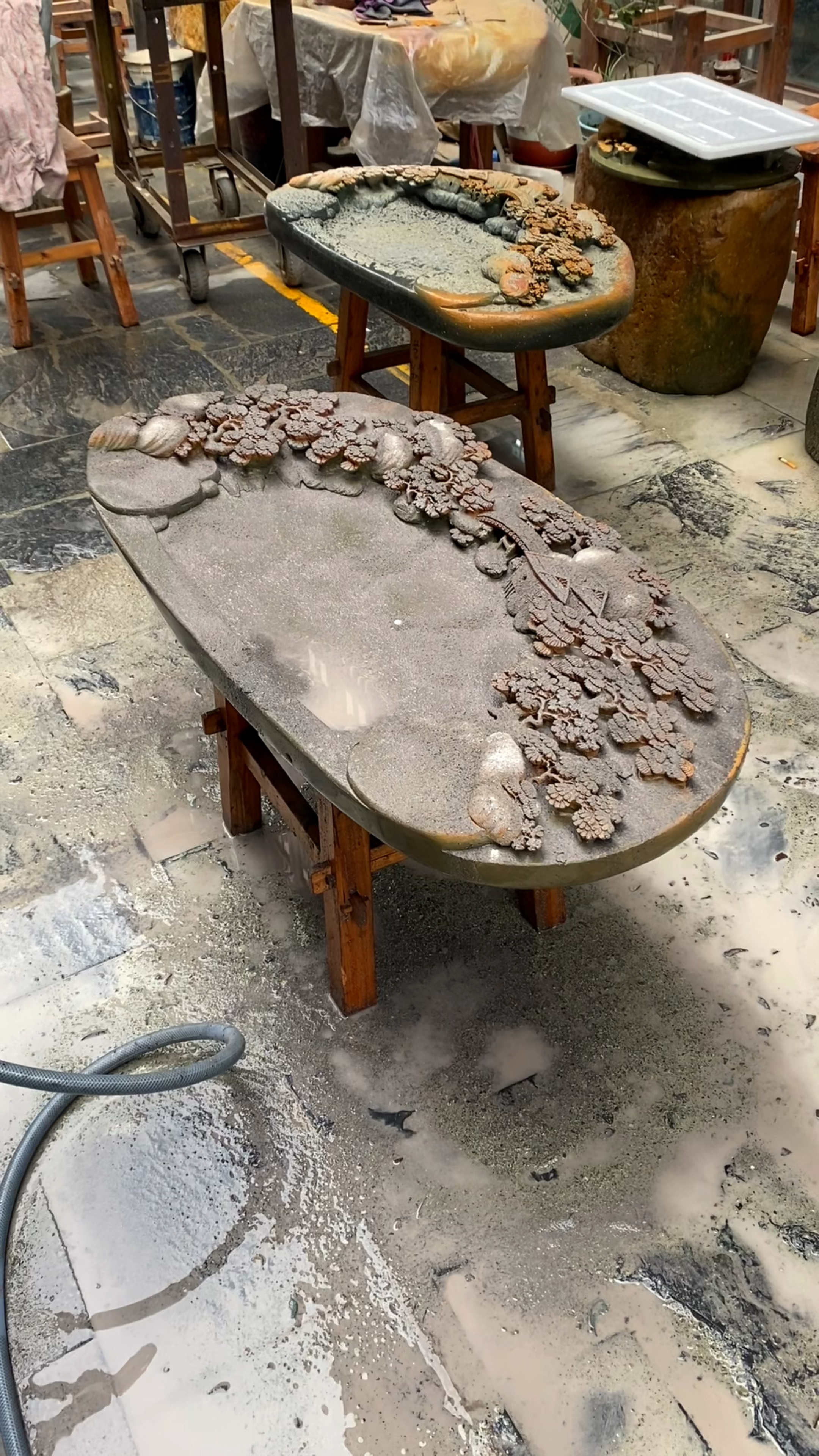 端砚石茶盘,雕花特别精美,茶友们喜欢嘛