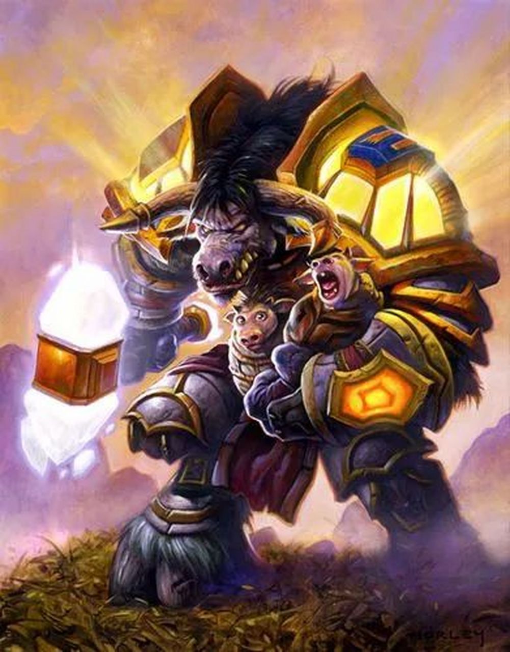 魔兽世界探索服中出现了一名牛头人圣骑士-勇敢的石炬,他是寻找光明之