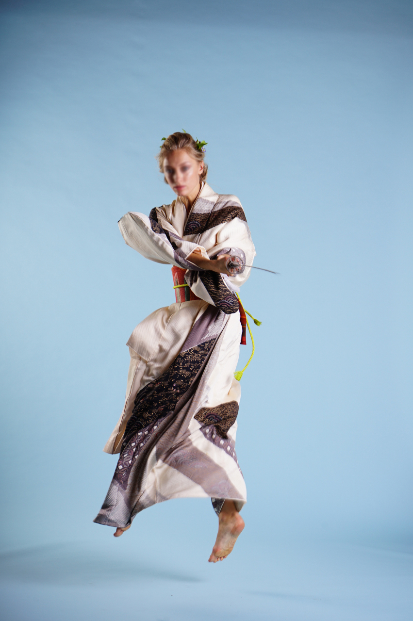 绘画参考|动势造型非常棒的一套和服女杀手 #绘画# #绘画参考# ##和服