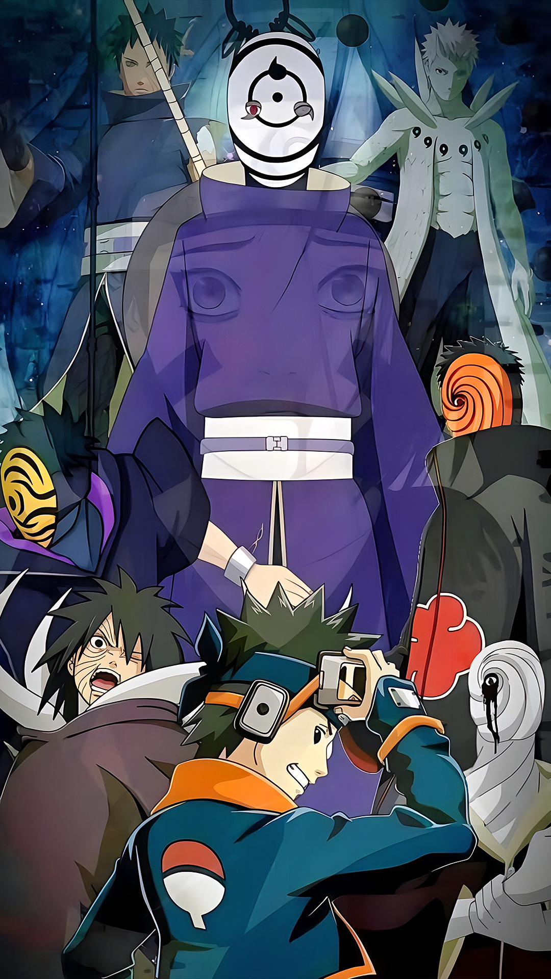 火影忍者手机壁纸:树叶飞舞之时,火亦生生不息