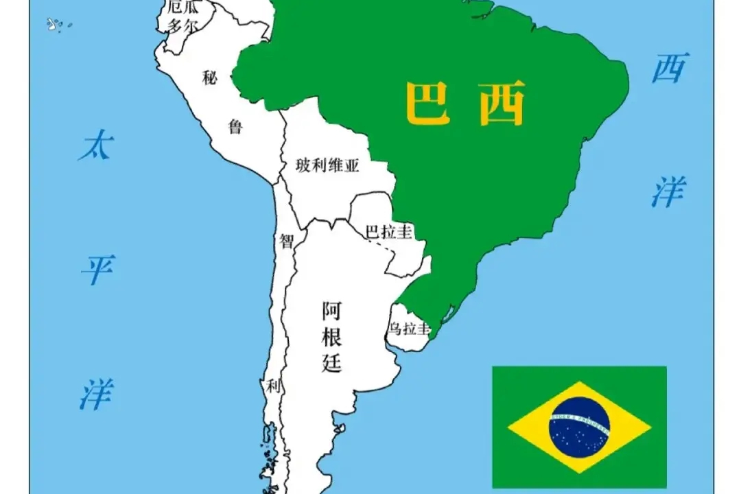 巴西自然景观和人文景观丰富,值得游巴西旁边有什么国家巴西旅游地图