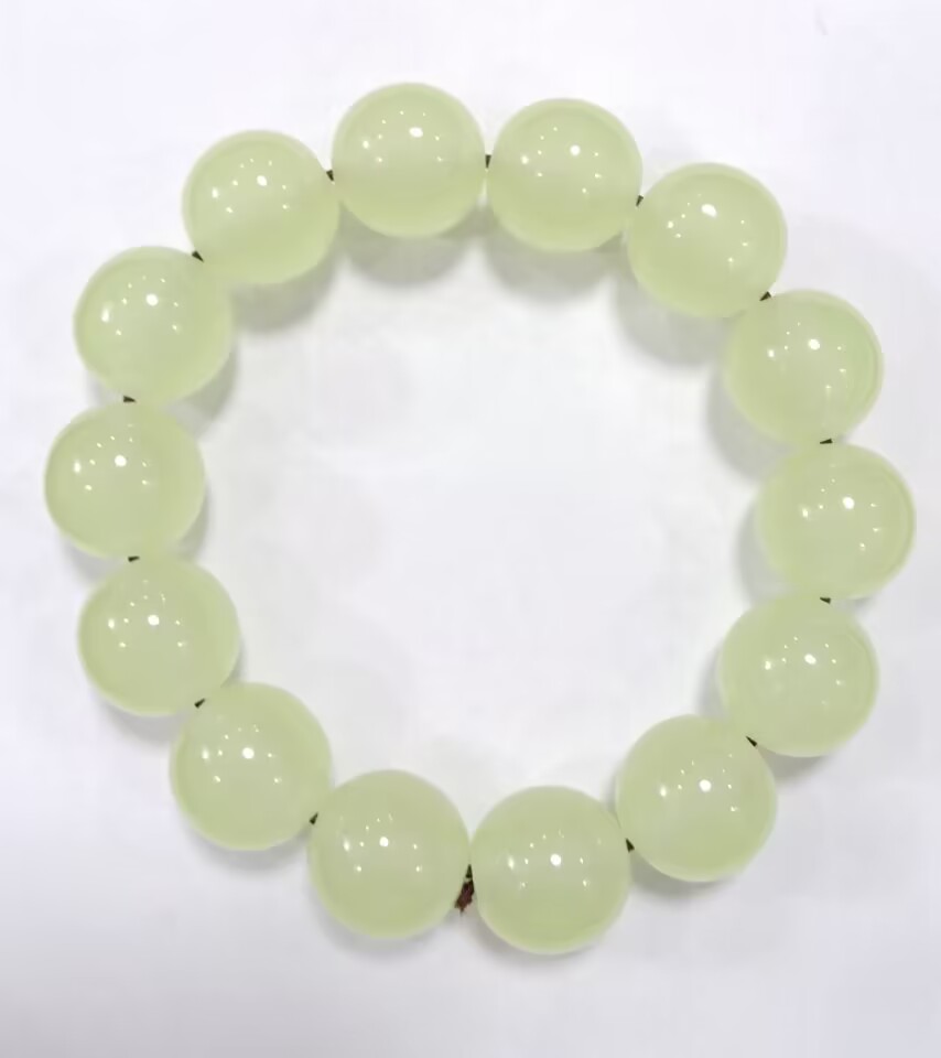 绿色夜明珠夜光石手串文玩木串