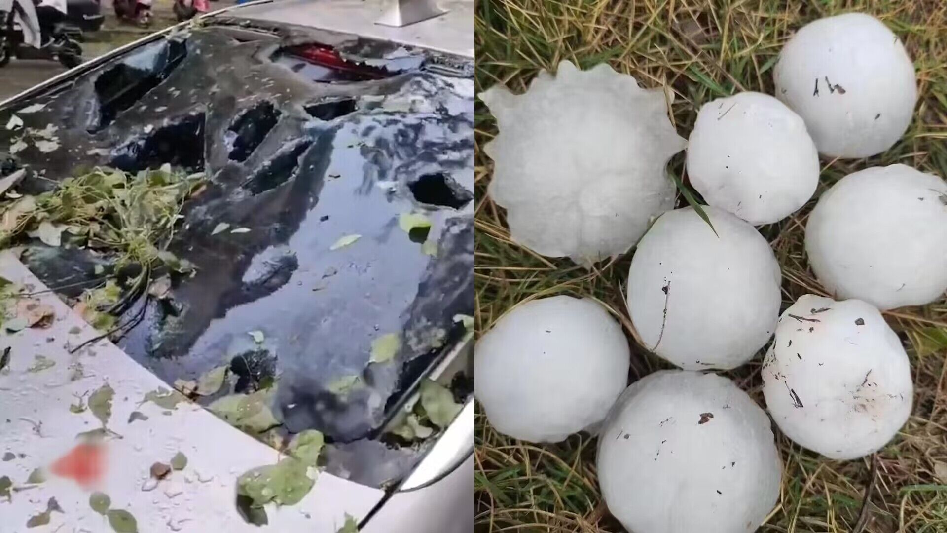 上饶冰雹图片