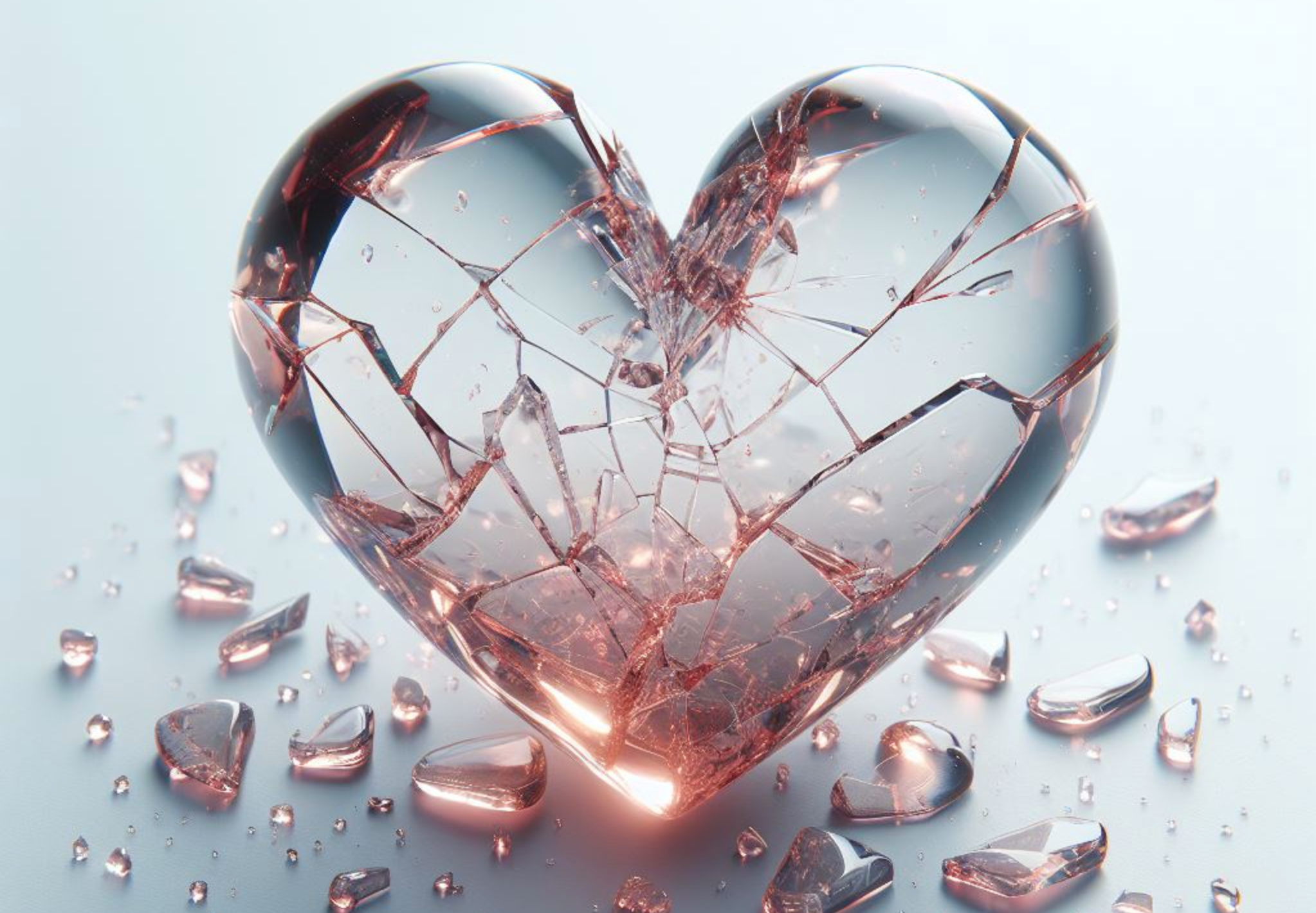 Teste de grau de coração de vidro