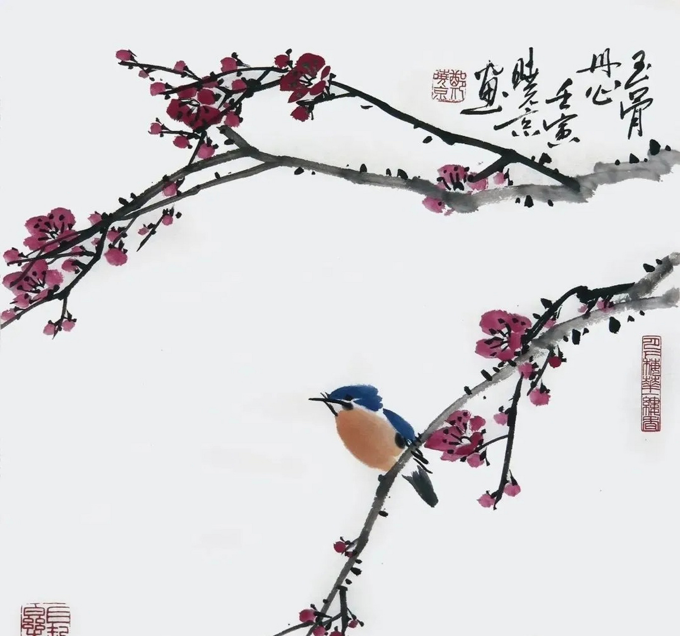 寒香多少意,说与赏梅人 ——郑晓京老师梅花诗画欣赏  冰中雪里姿,折