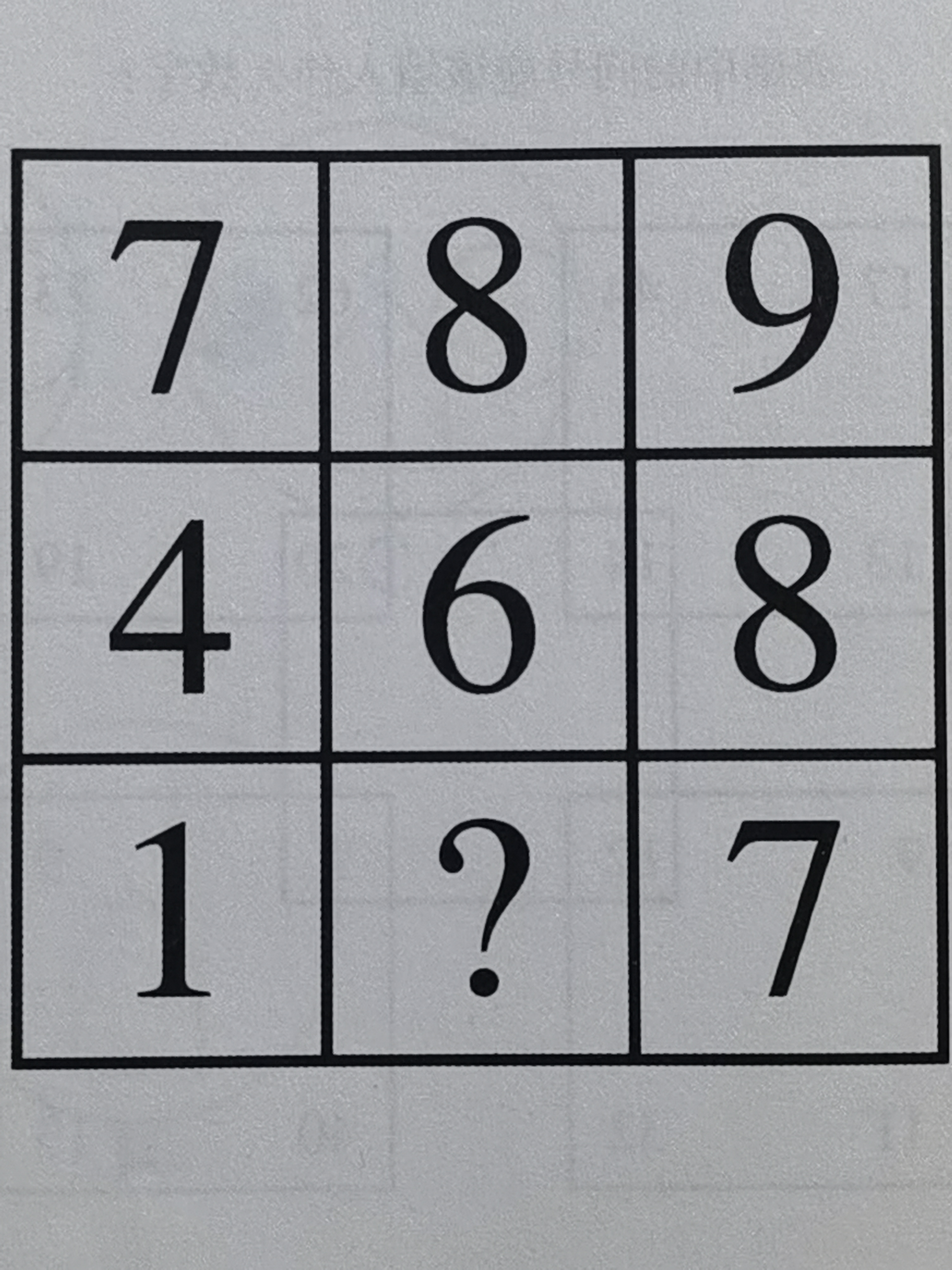 表格中的问号应该填入什么数字?
