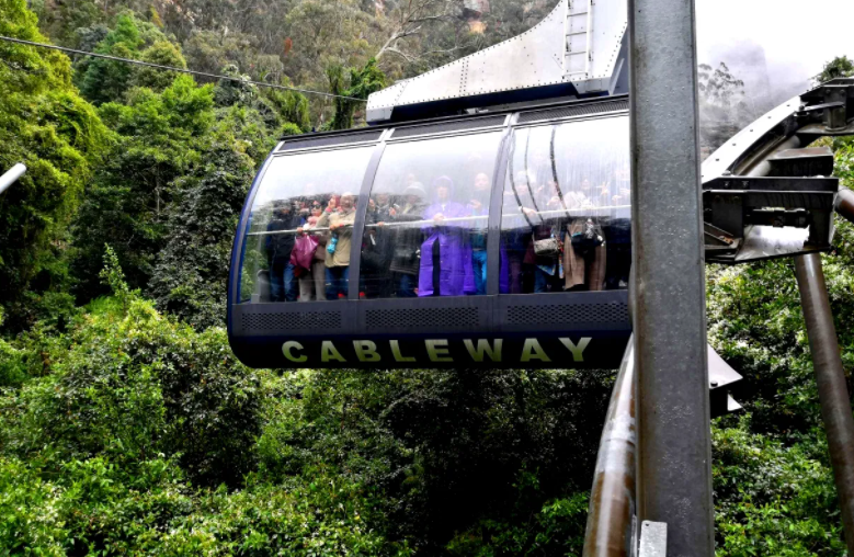 马岭河大峡谷的缆车