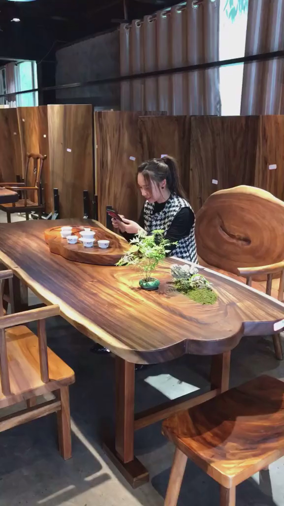 原木风大板茶台桌