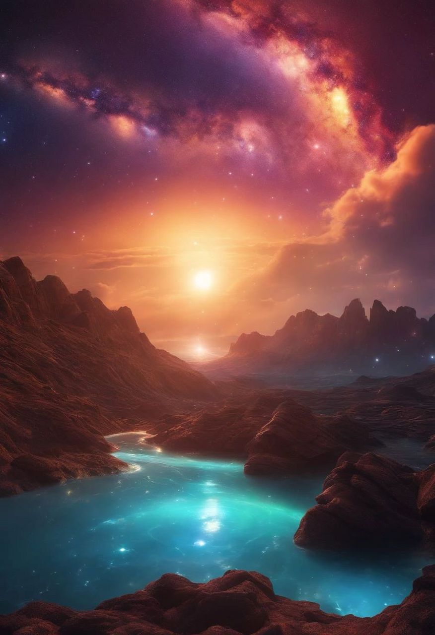 在浩瀚无垠的宇宙中,銀河如同一幅绵延不绝的画卷,静静地铺展在天际.