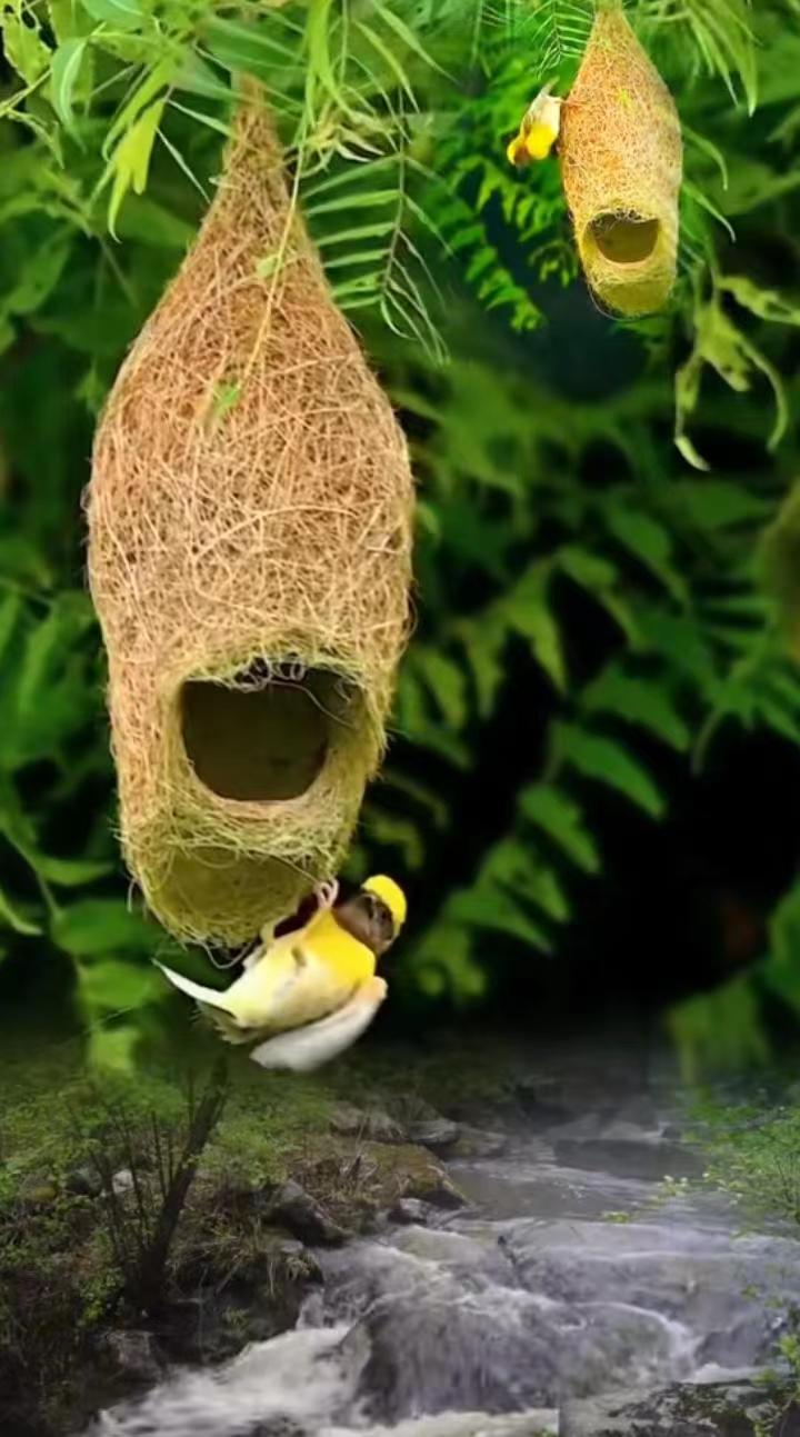 瞧瞧这个鸟窝,就相当于我们的豪华大别墅了吧!