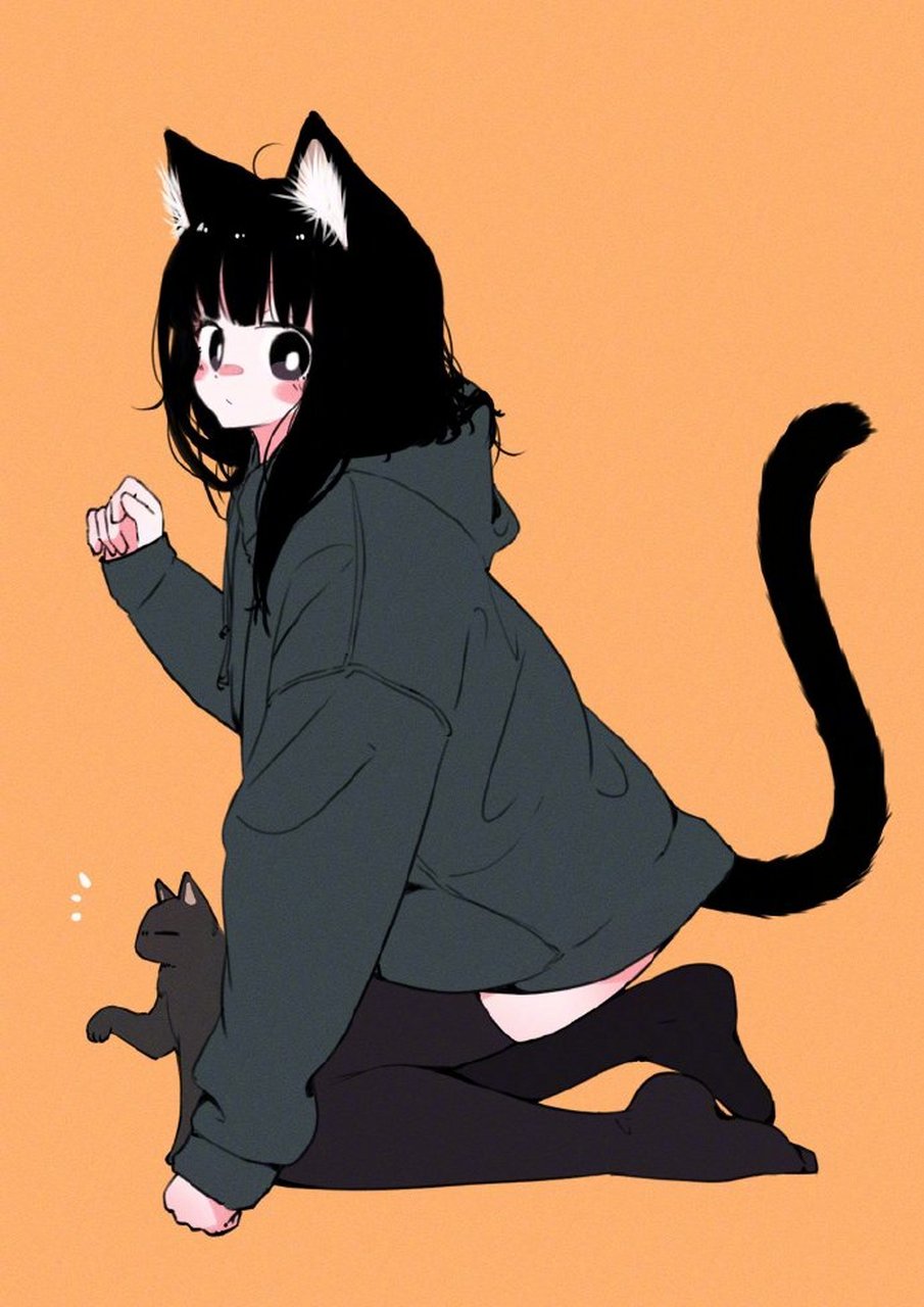 二次元美图#  可爱的猫猫少女 (x:m_teru116 676767)#动漫拟人
