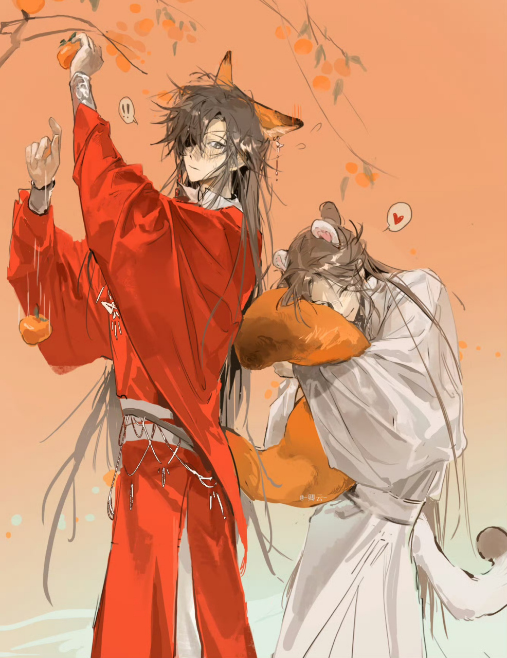 天官赐福# "三郎的尾巴真的好软乎[期待],好喜欢!