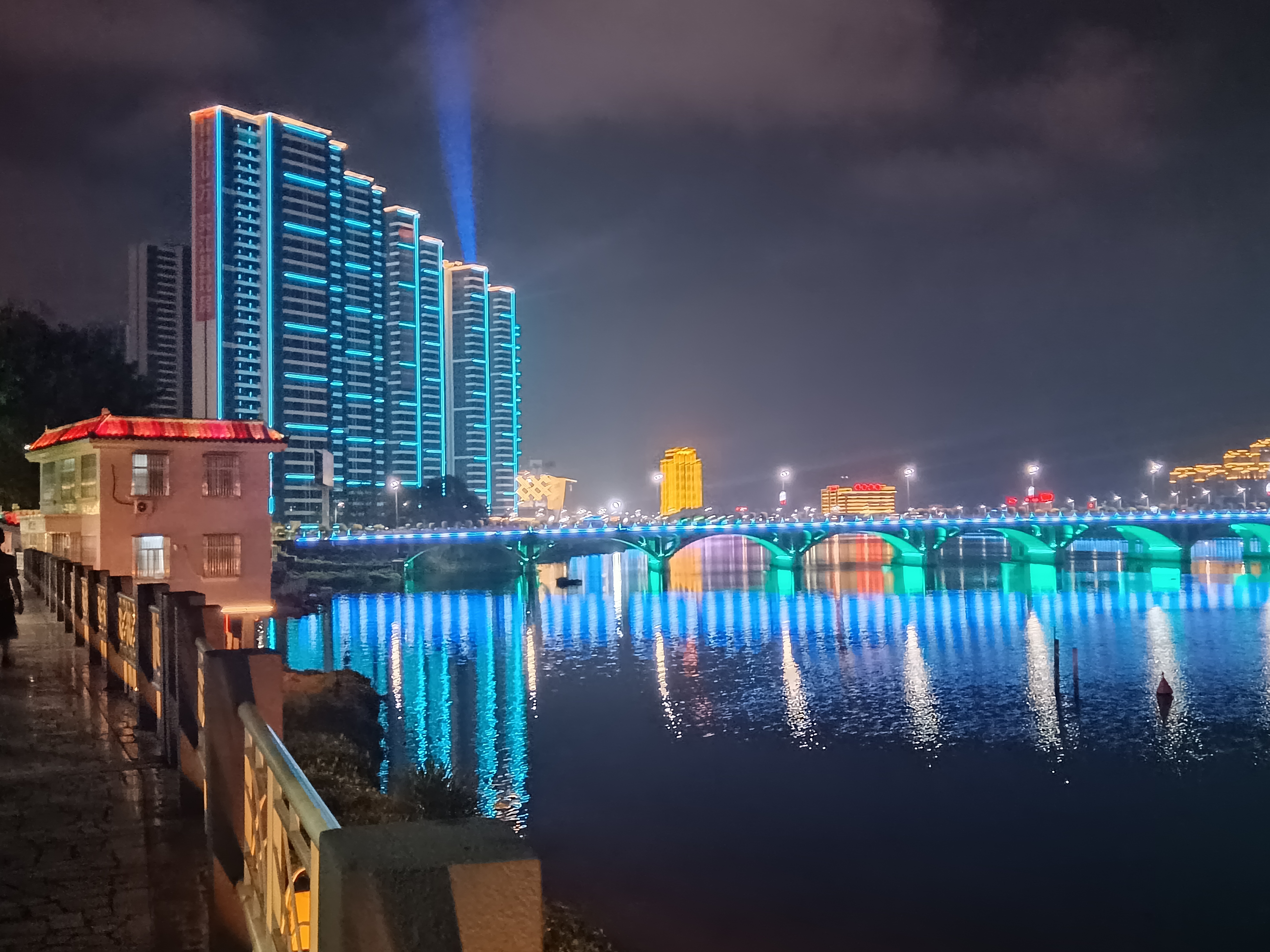 东阳江北夜景仙游盖尾月牙湾夜景图片邵阳市夜景图片留槎洲夜景湖南