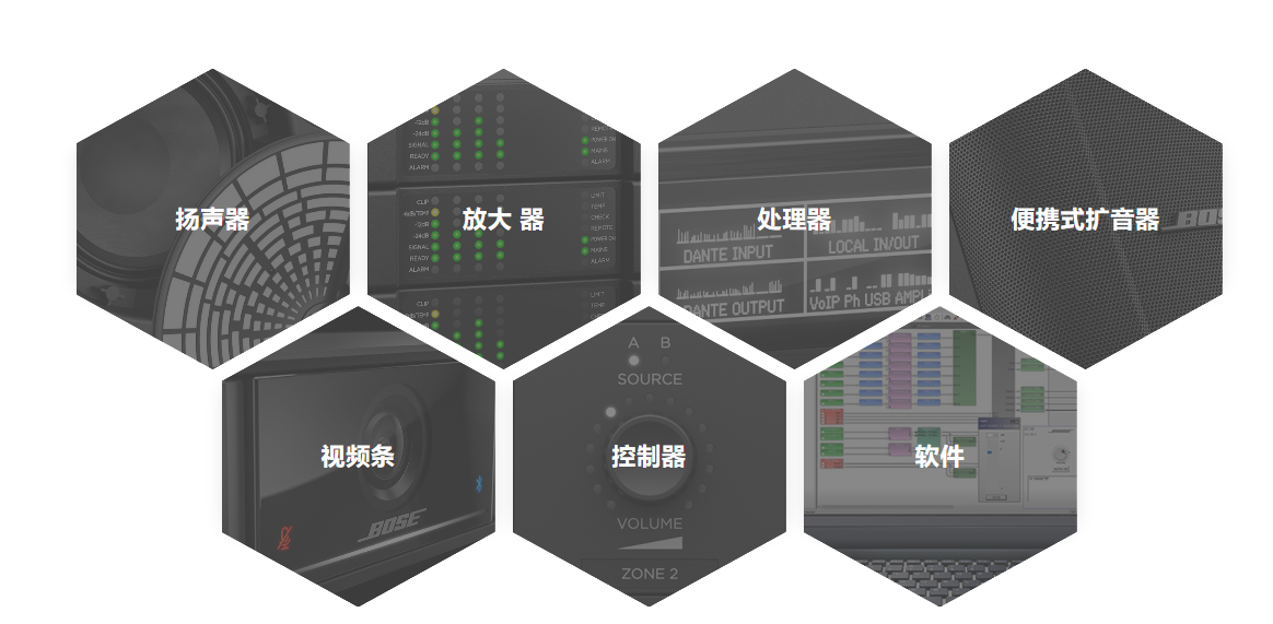 bose音响的商用产品线非常广泛,涵盖了多种不同的音频解决方案,适用于