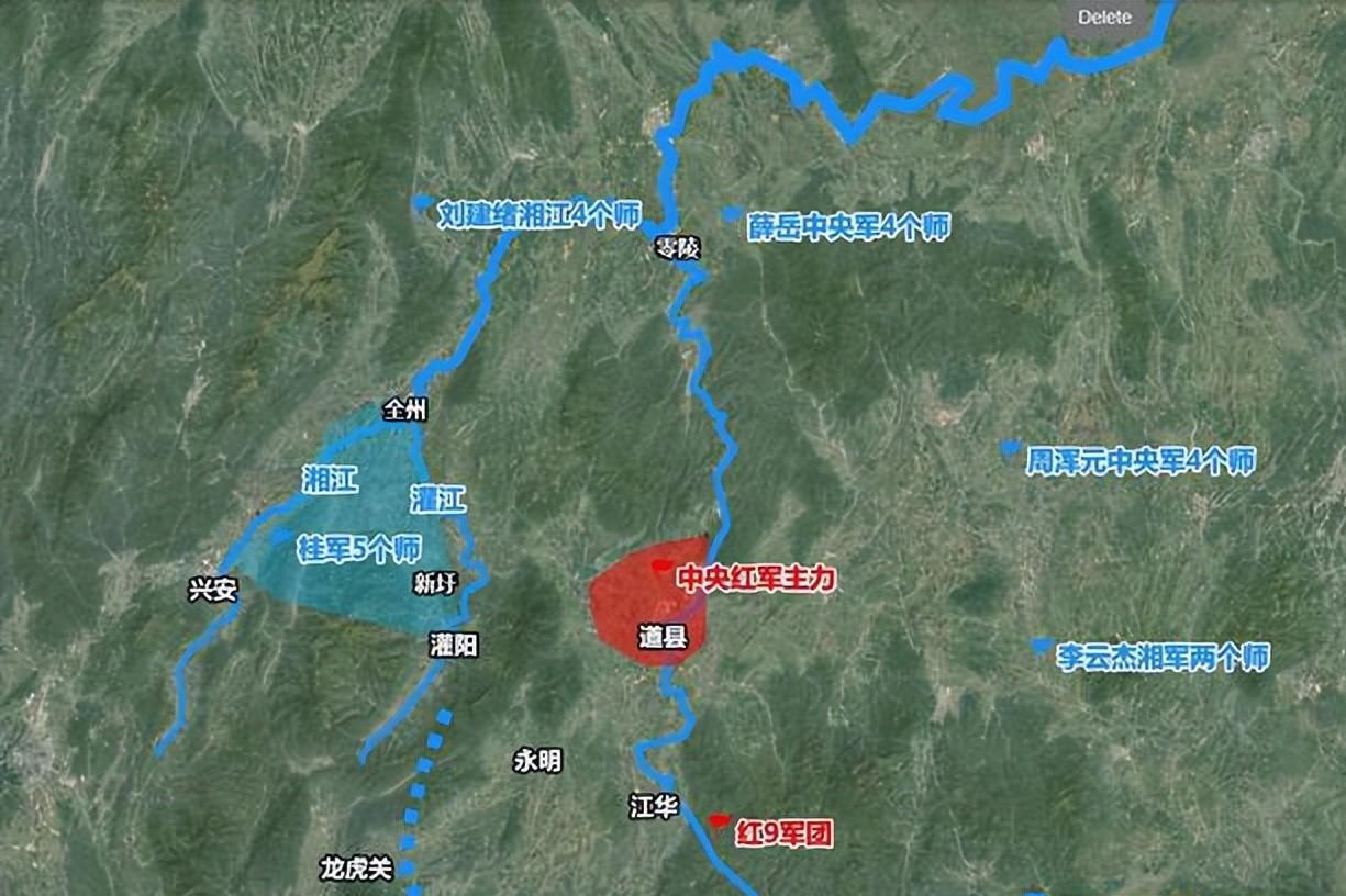 广西境内的湘江段地图图片