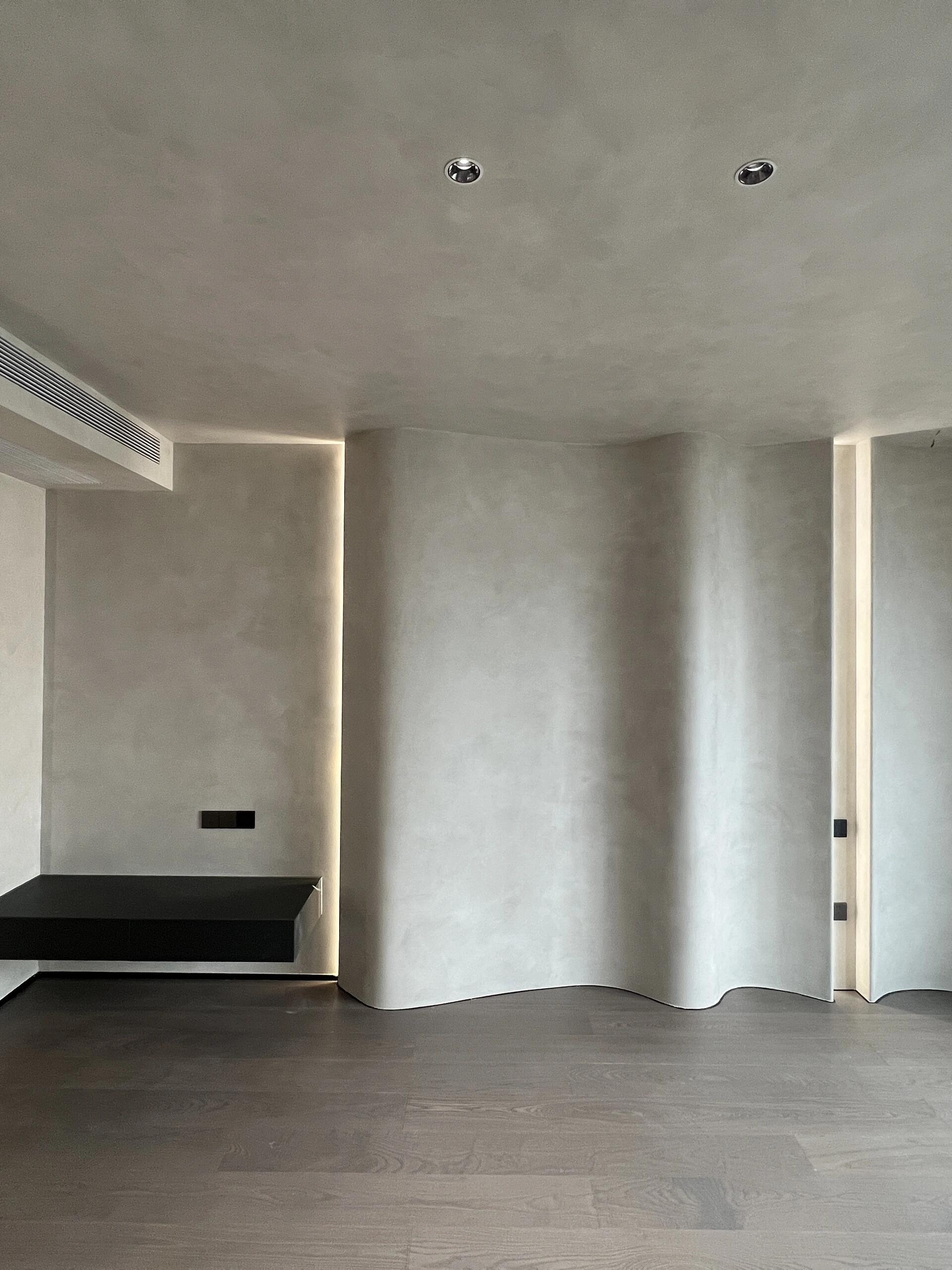 艺术漆 弧形墙,新家的美貌可别想逃!