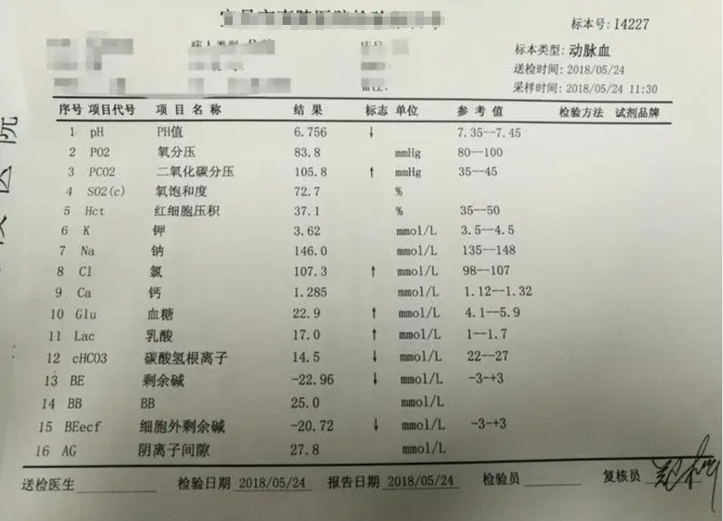 血气分析结果图片