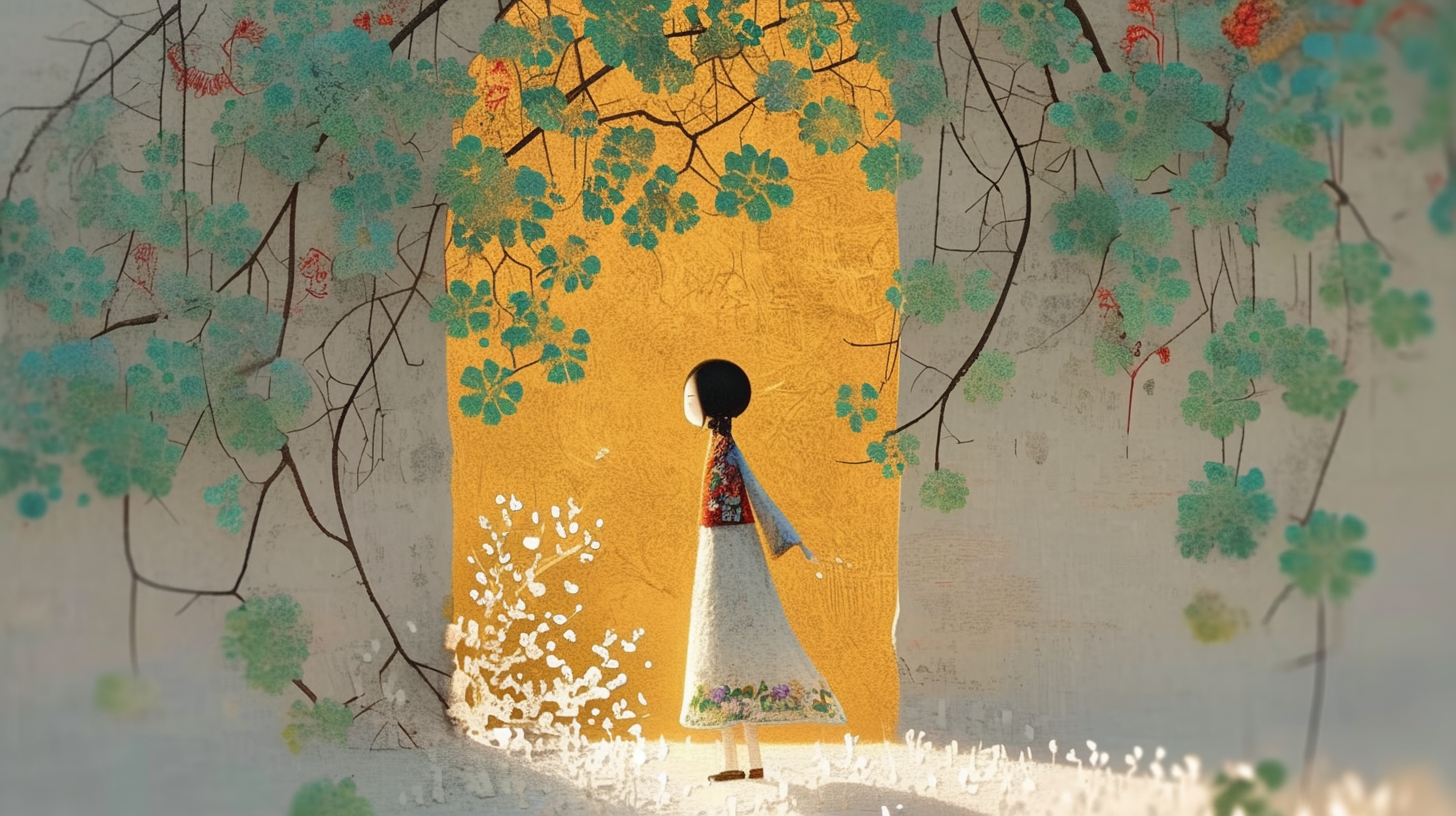 原创插画头像 | 春天里的繁花似锦