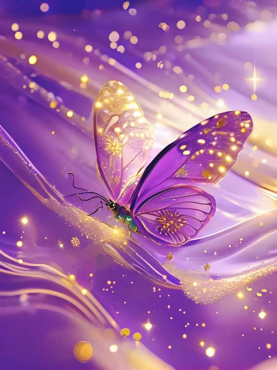 头像分享～紫色漂亮的神秘蝴蝶,祝你好运连连