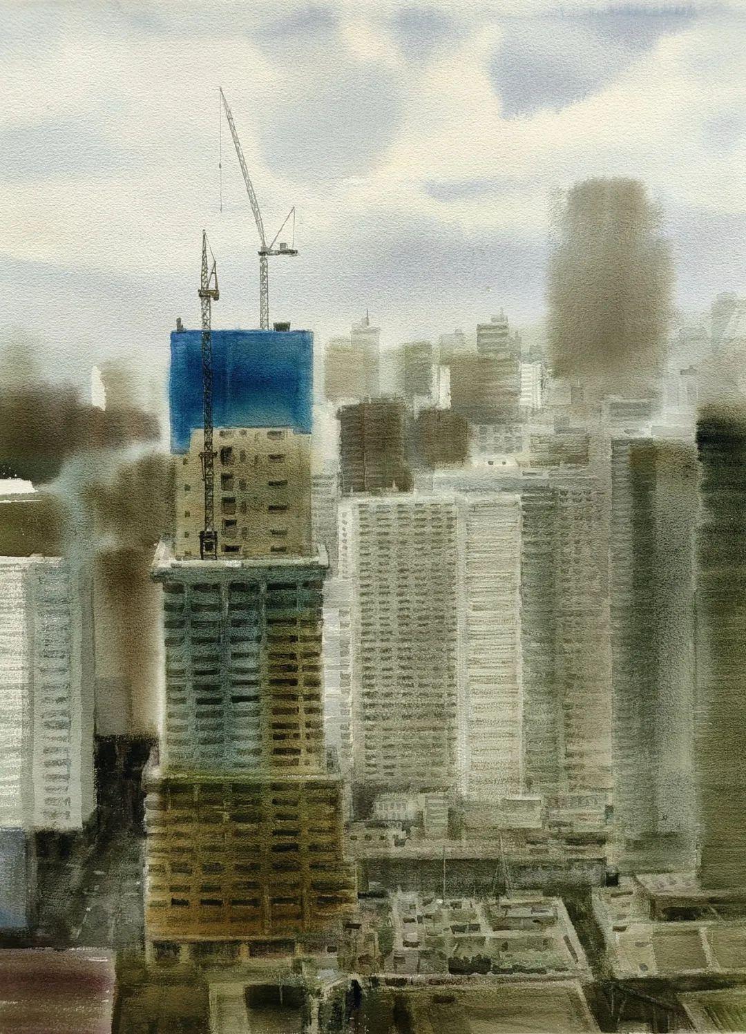 当代水彩画家邀请展(都市风景)