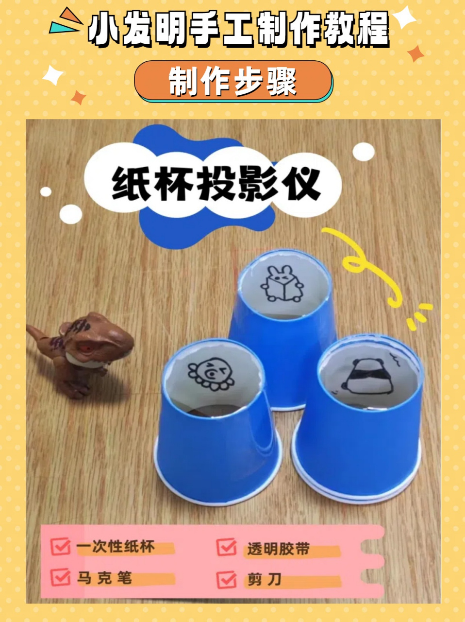 小发明手工制作教程  一个超有趣的小发明手工制作教程—纸杯投影仪!