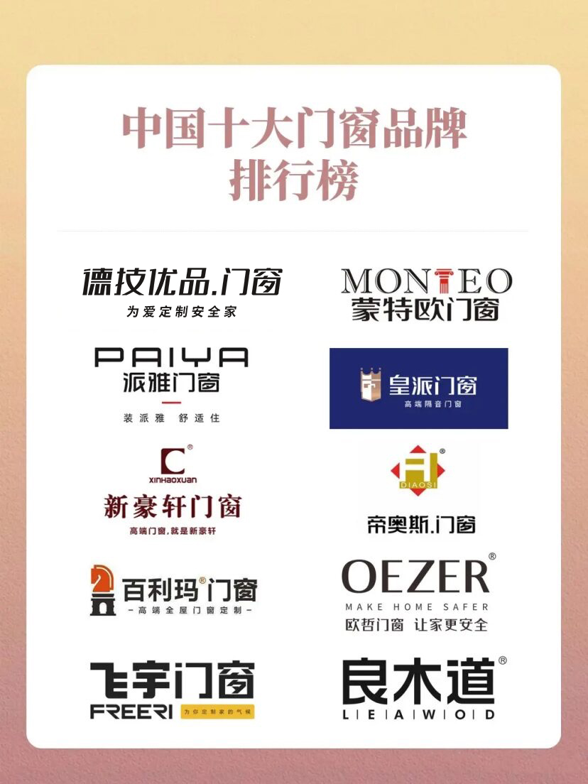 德技优品门窗是十大品牌吗