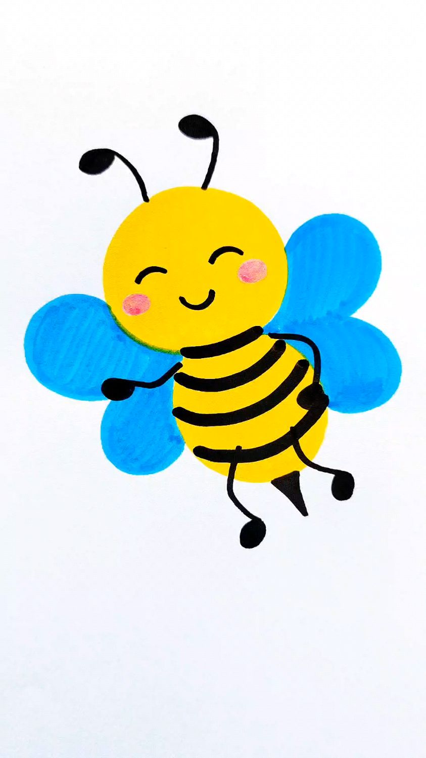 教你用数字8和3画小蜜蜂 #蜜蜂简笔画 #数字简笔画 #简笔画