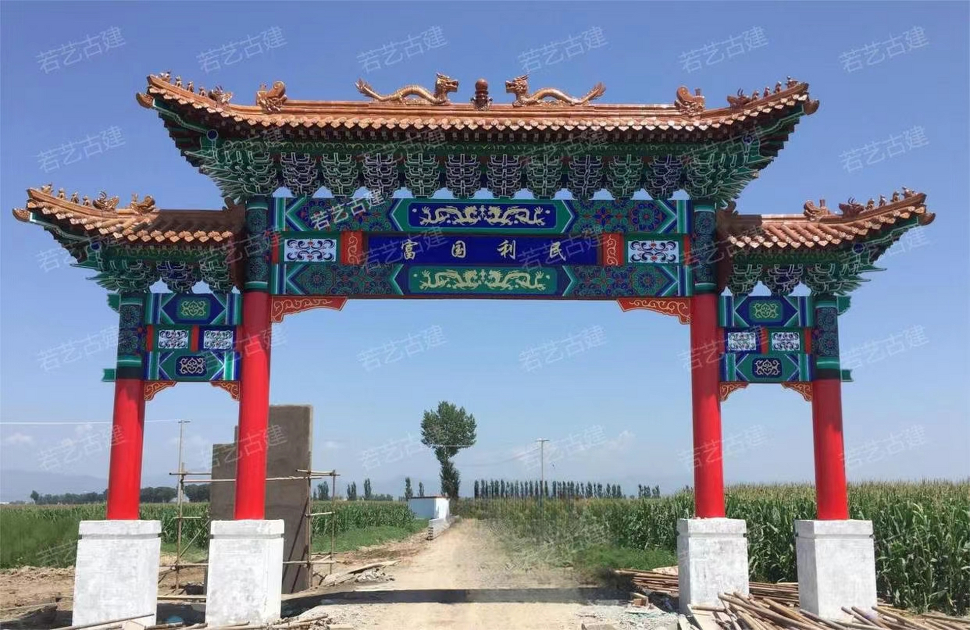 你知道村口仿古牌楼,四柱门楼,水泥牌坊的样式吗?