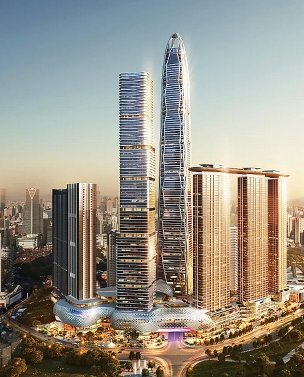 贵州十大高楼排行榜  第1名,文化广场大厦——521米,贵阳市 第2名