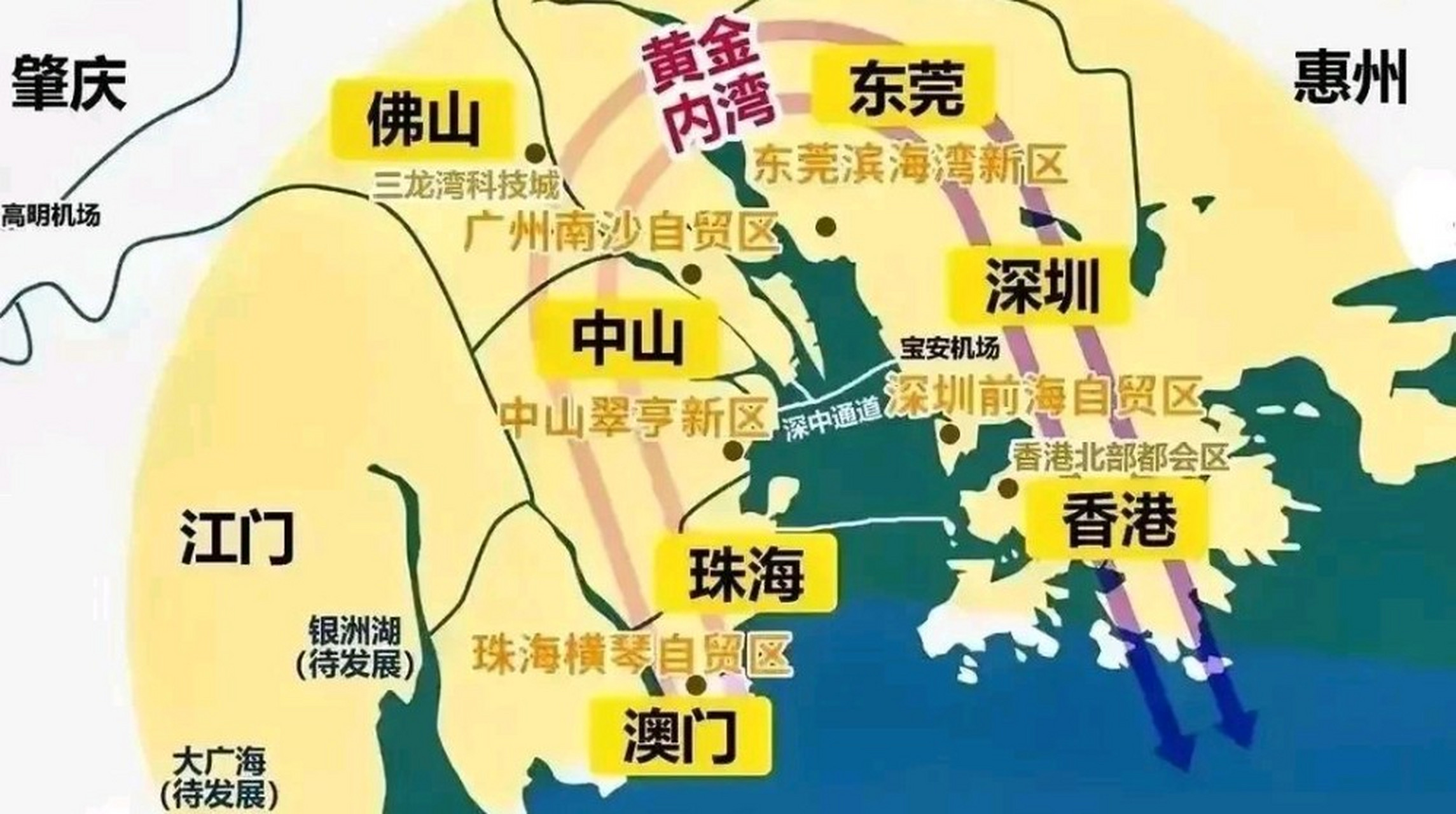 港珠澳大湾区地图图片