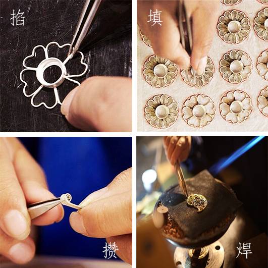 花丝镶嵌——采金为丝,妙手编结,嵌玉缀翠,是为一绝
