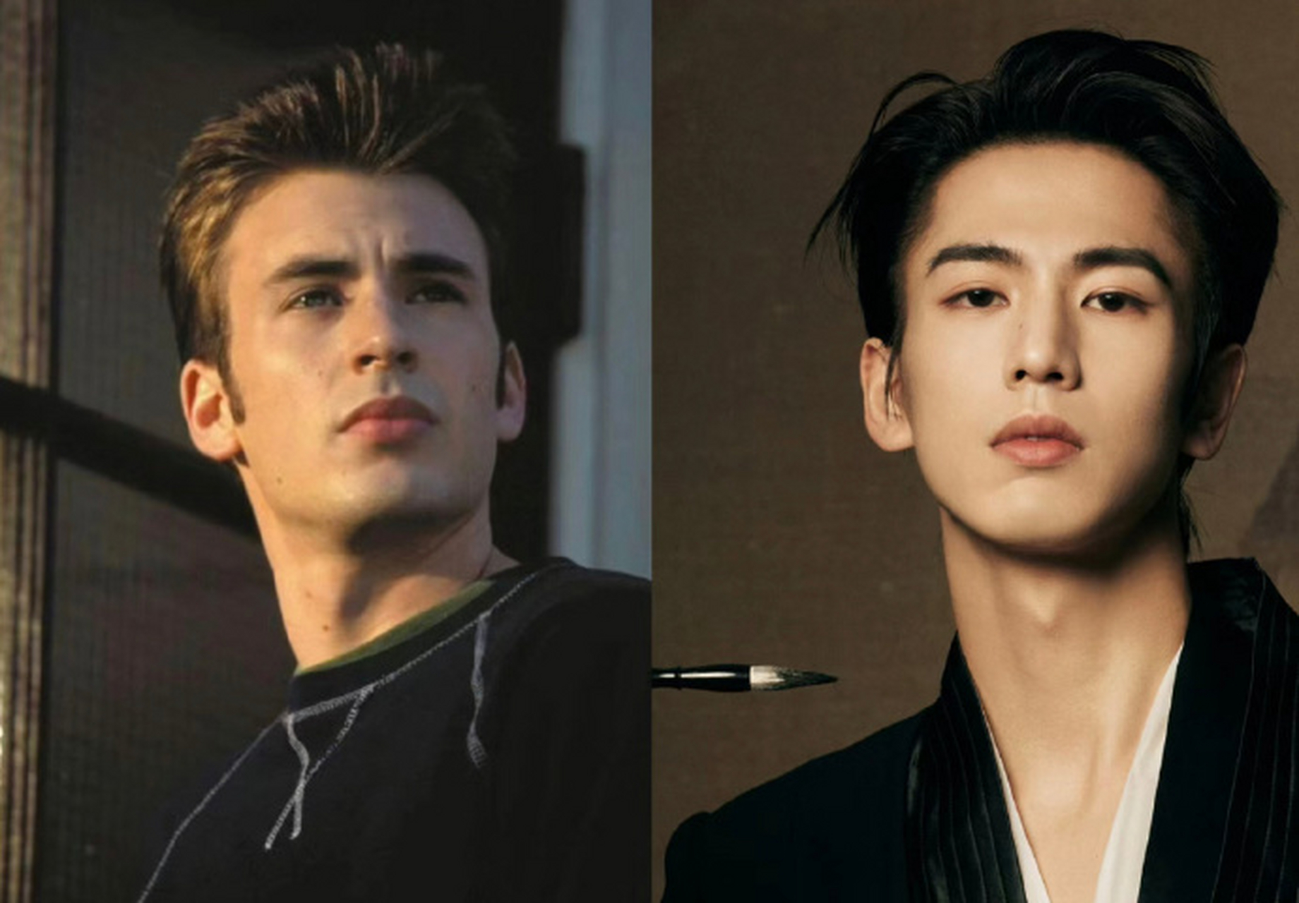 找了几张张凌赫和美队的对比图,像不像?#张凌赫#  #美国队长