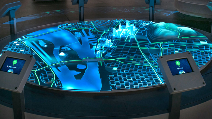 数字投影沙盘用光影艺术实现信息传递