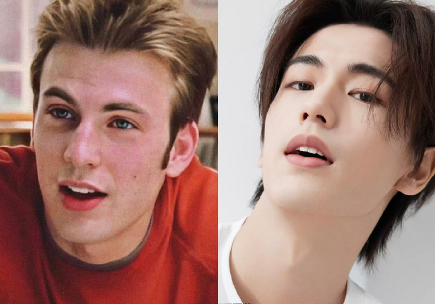 找了几张张凌赫和美队的对比图,像不像?#张凌赫#  #美国队长