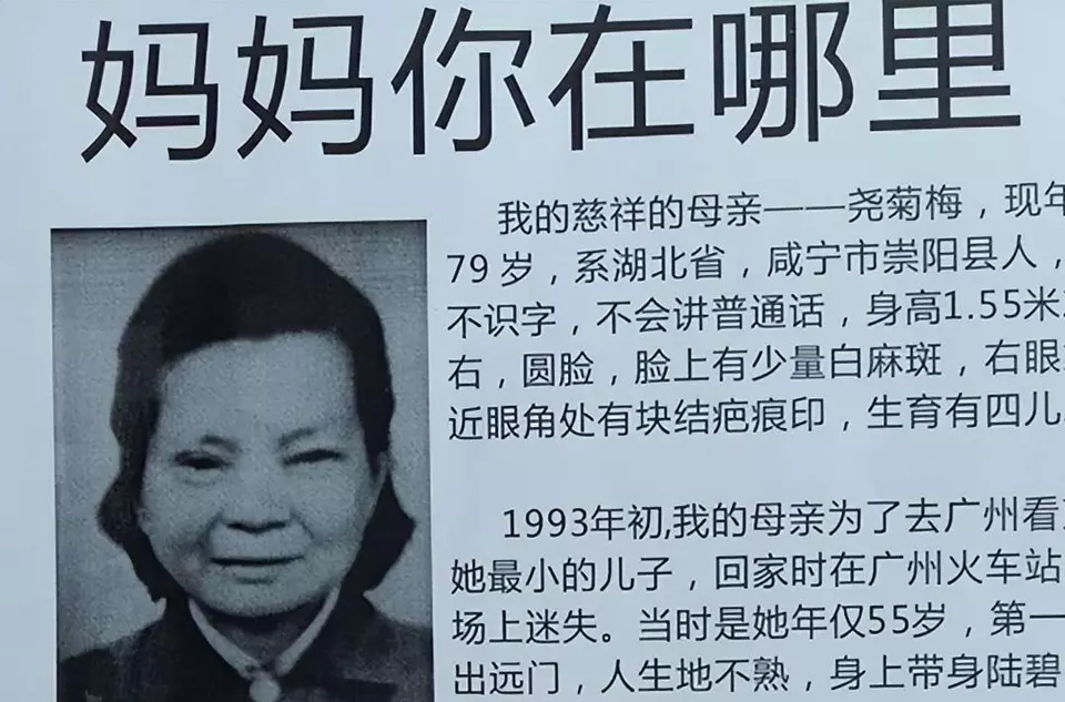1993年,一农妇走失,6子女悬赏百万寻母28年:儿子是上市总裁