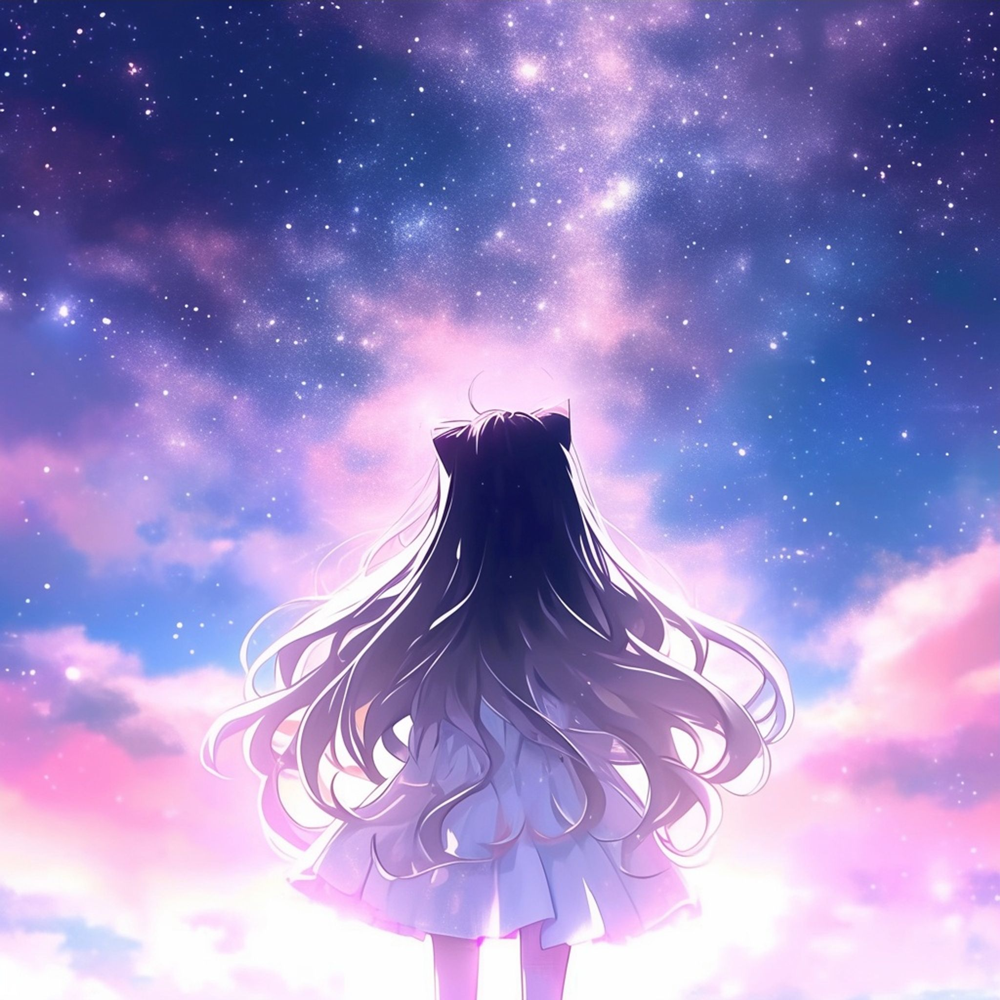 紫色系女生背影头像#头像