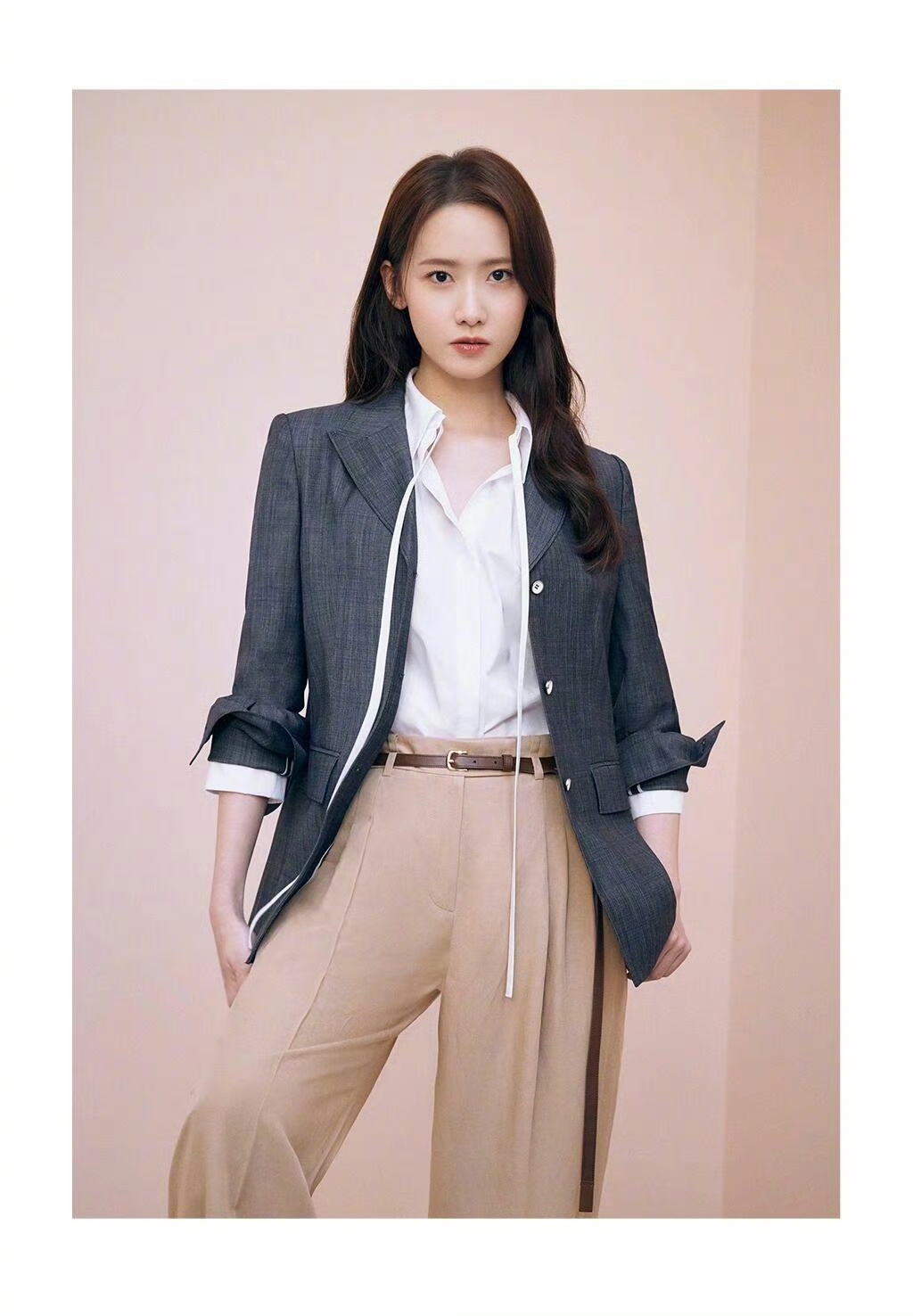 林允儿,穿个西服都好看