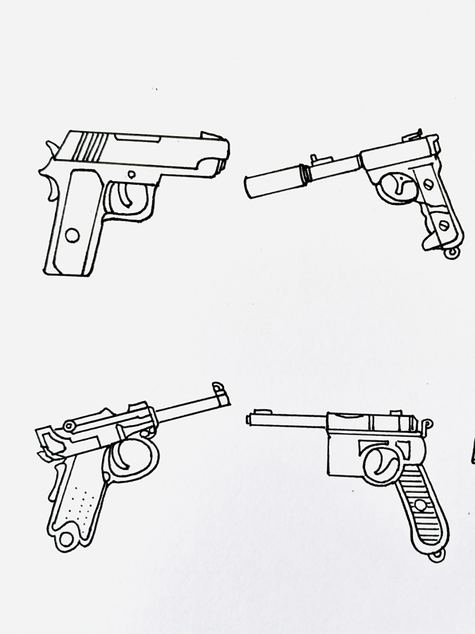 枪的简笔画  嘿,朋友们,你们是不是也和我一样,小时候就特别喜欢画画