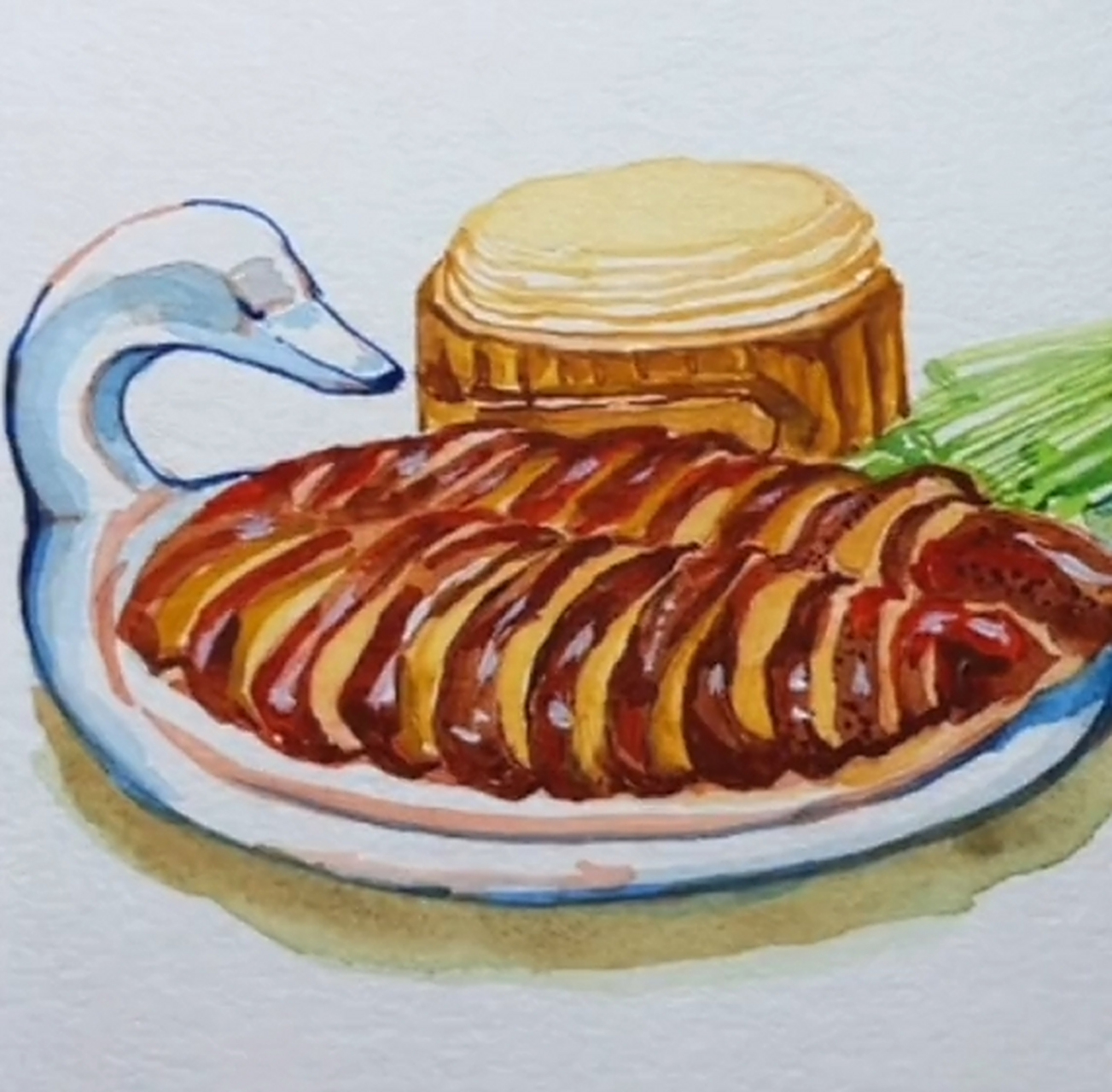 北京烤鸭简笔画 北京烤鸭,简单又有趣!