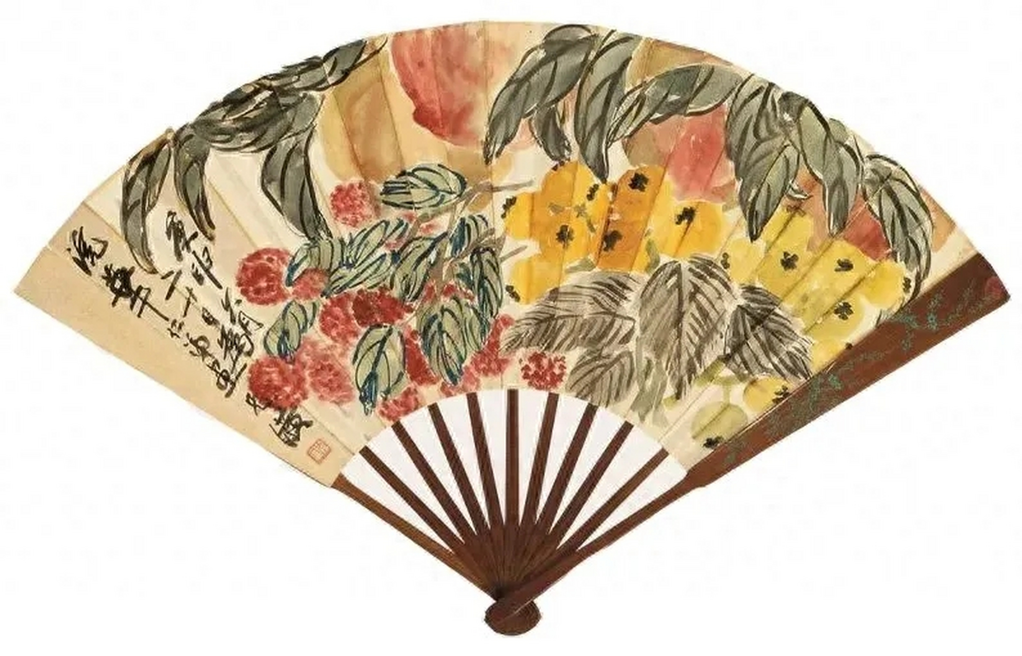 齐白石扇面花鸟欣赏,雅俗共赏,真是美极了!