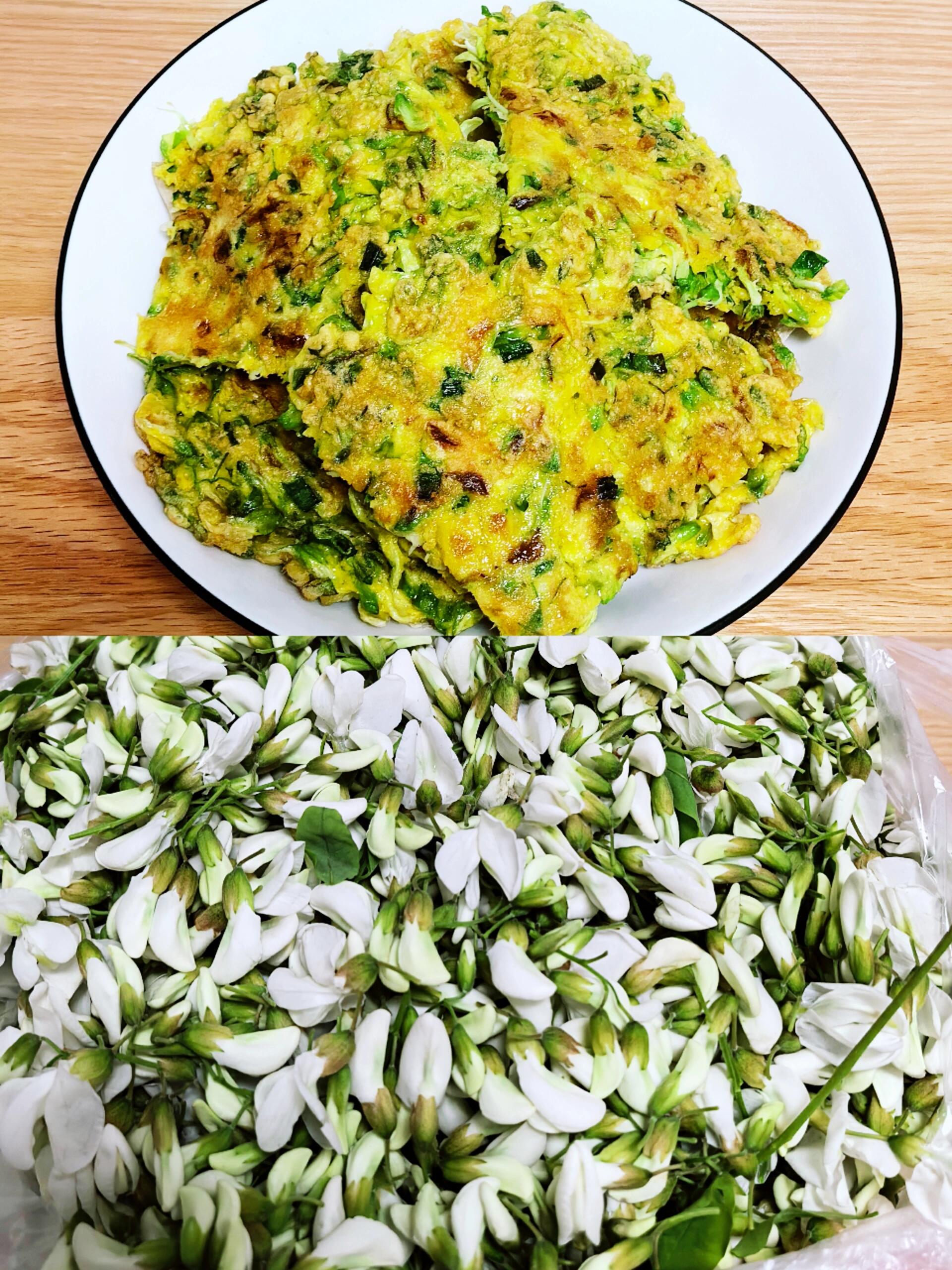 家常便饭 槐花饼