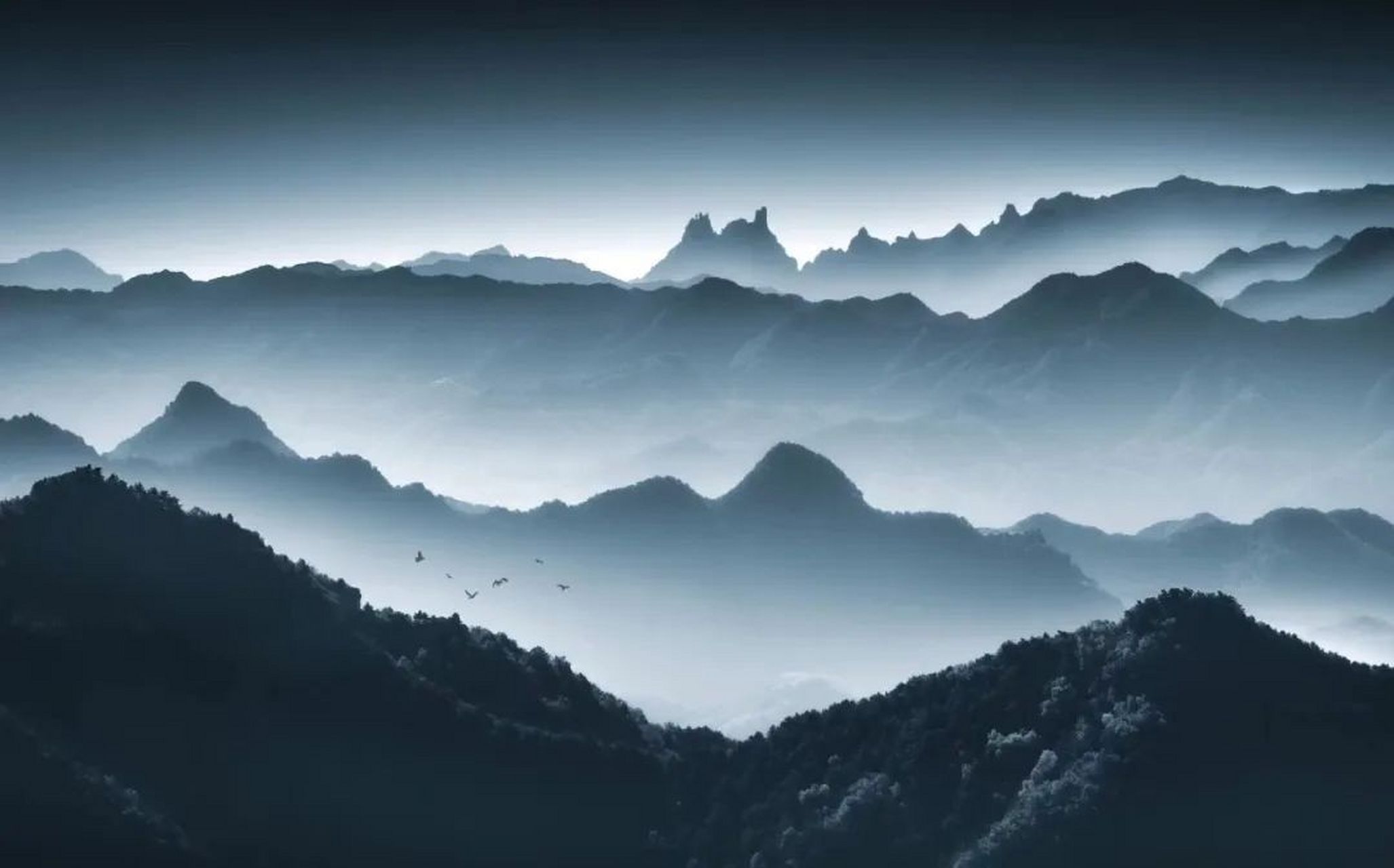 摄影师拍的山太有意境了,不赞都不行. (图片来自网络)#摄影技巧