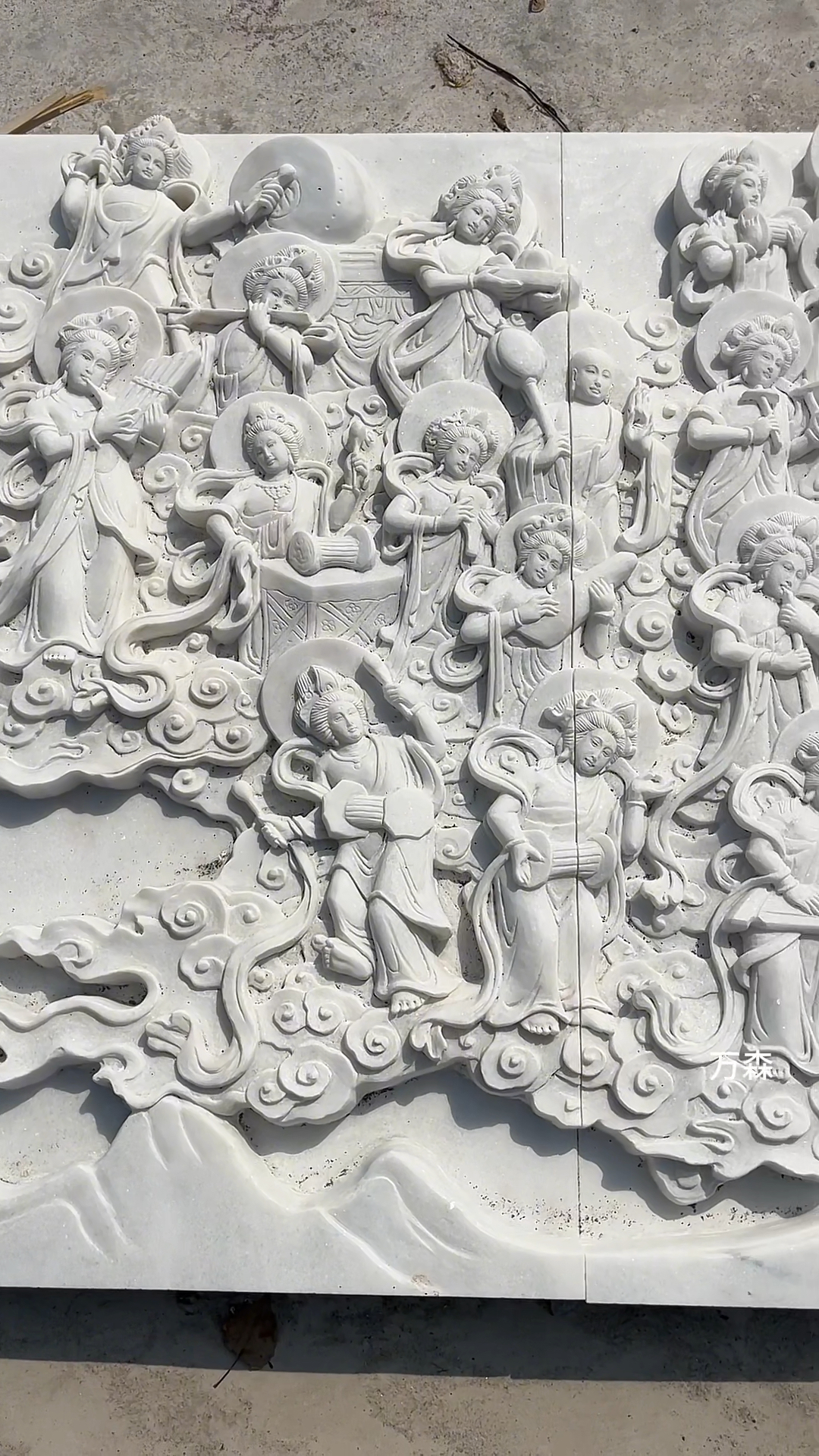 万佛奏乐敦煌浮雕壁画汉白玉雕刻