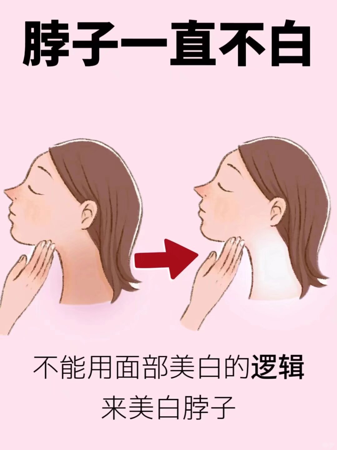 关于脖子美白其实擦面部的美白精华到脖子上是很难有效美白的