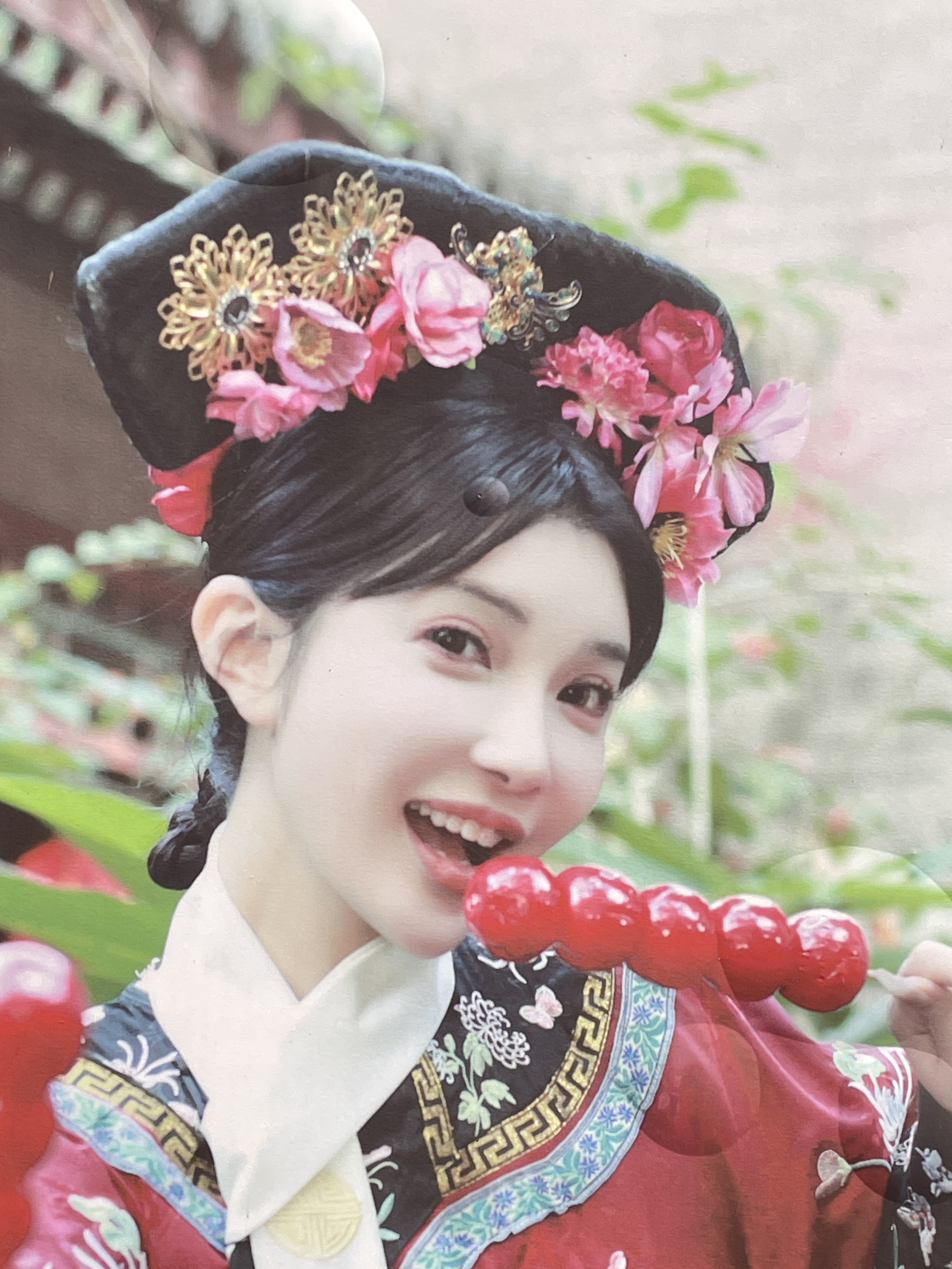 黄璃绿瓦,雕梁画栋,红墙翠柳春意浓.