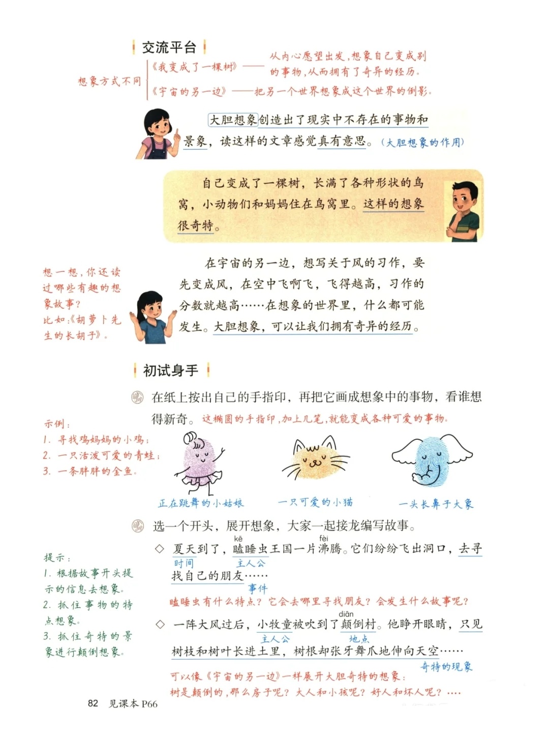 三年级语文下册,第五单元《语文园地五》习作例文课堂笔记,收藏复习