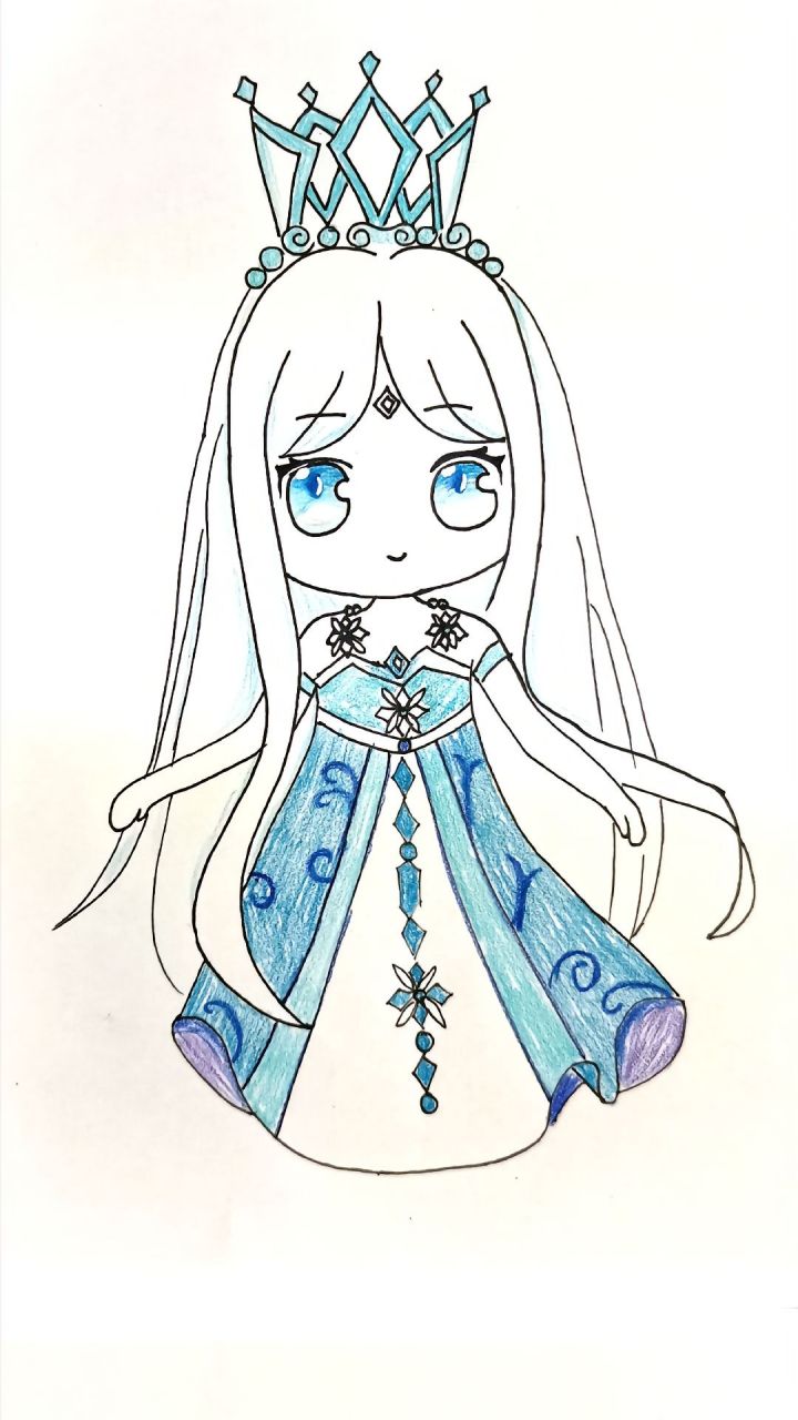 冰公主简笔画 今天教大家如何画一个冰雪奇缘里的冰公主艾莎.